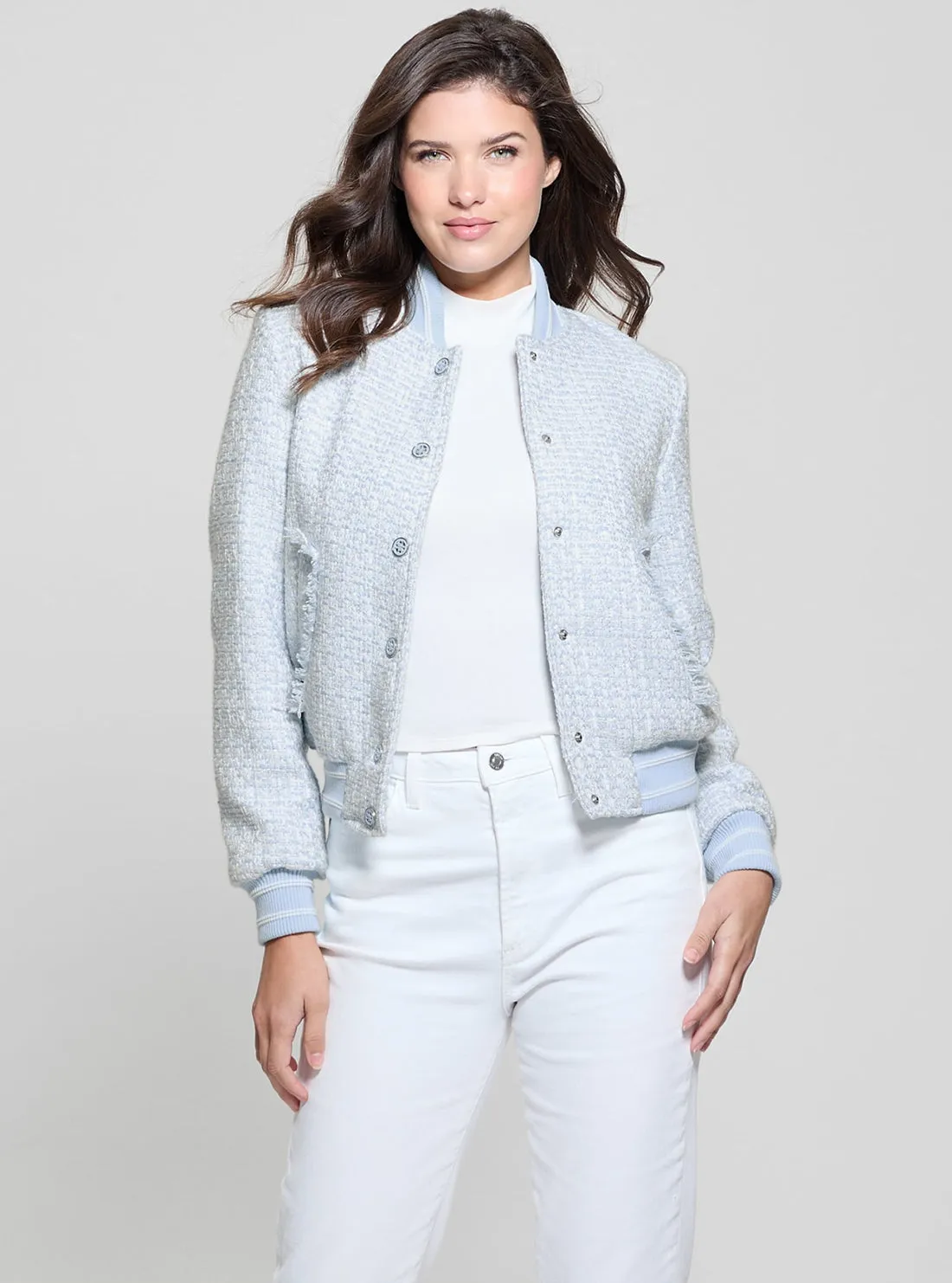 Blue Gloria Bomber Jacket Guess