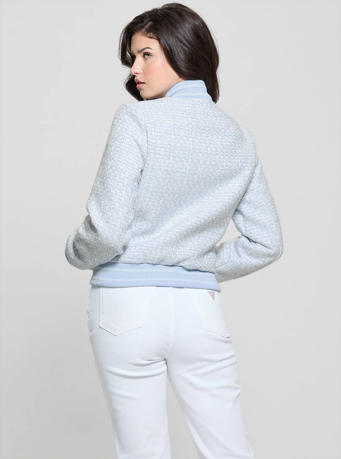 Blue Gloria Bomber Jacket Guess
