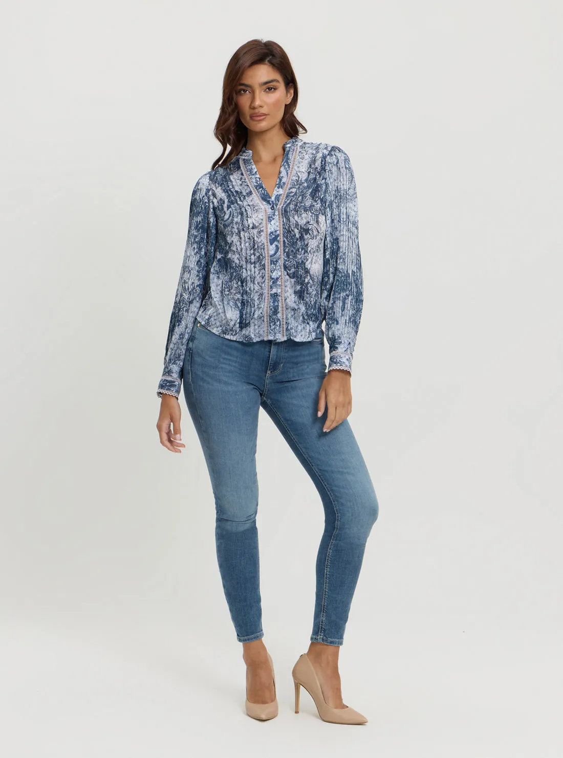 Blue Josette Blouse Guess