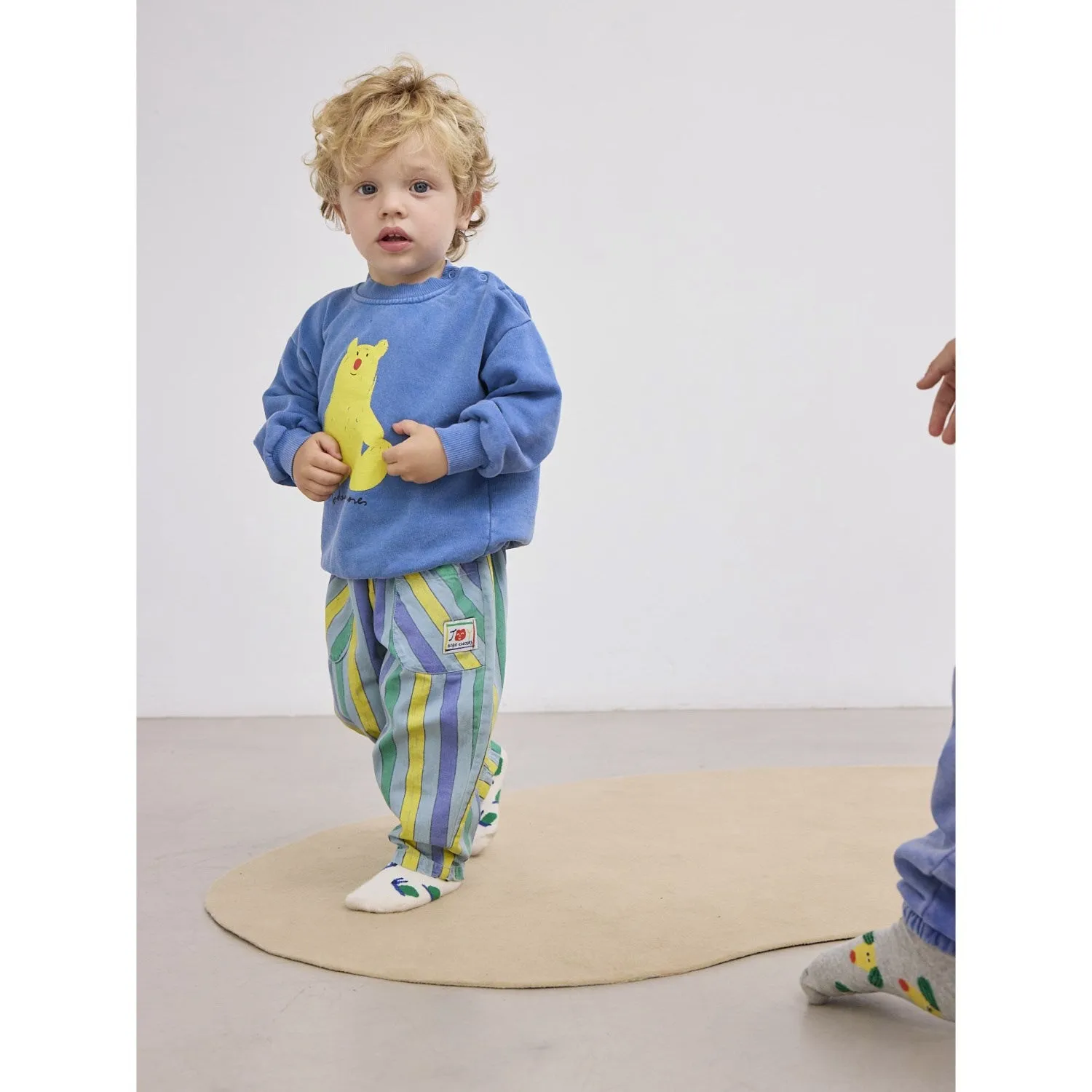 Bobo Choses Blue Hug Me Bear Sweatshirt
