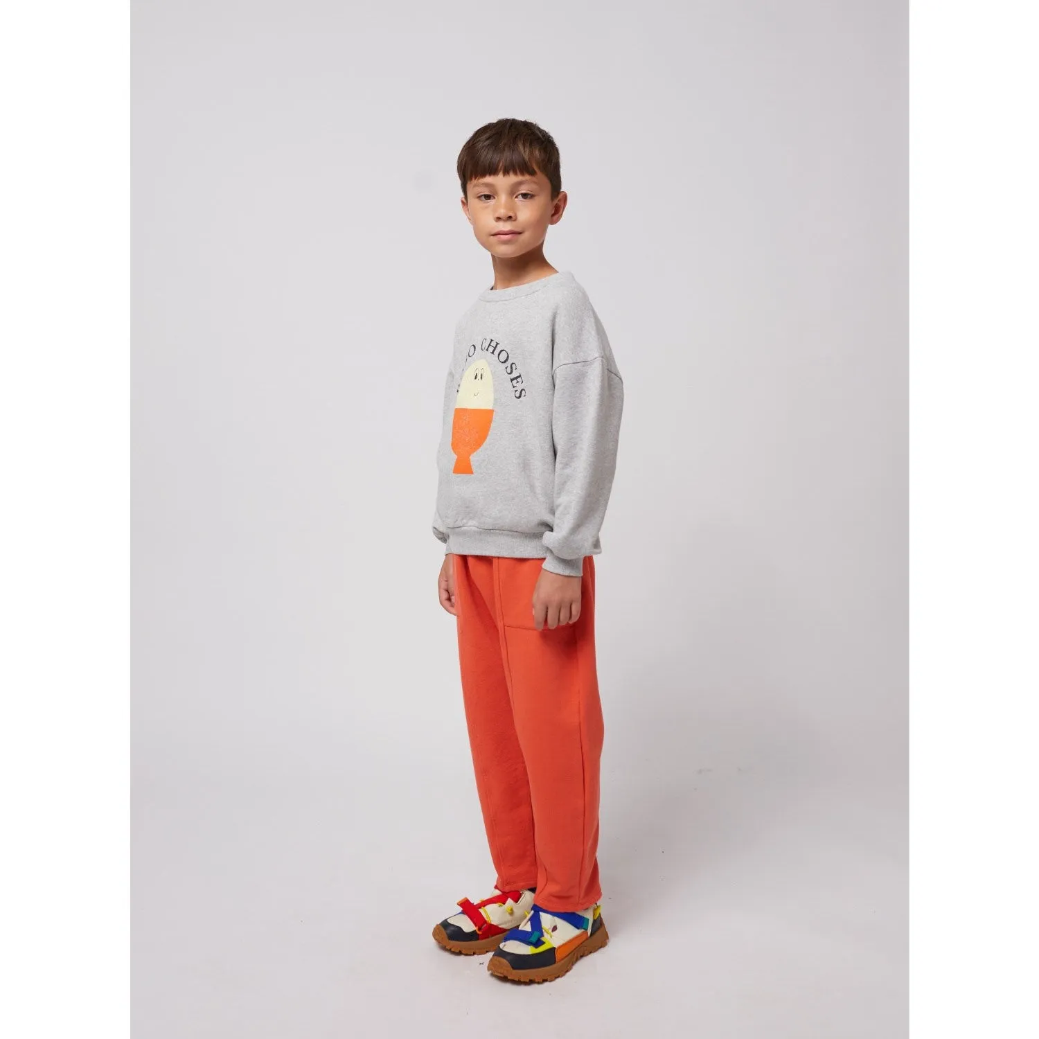 Bobo Choses Heather Grey Morning Egg Sweatshirt
