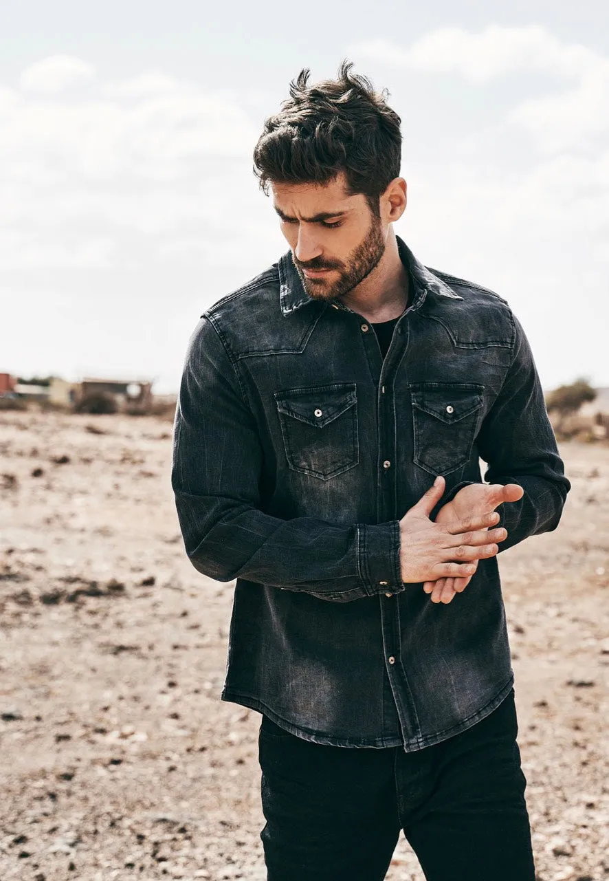 Brandit - Riley Denim Black - Shirt