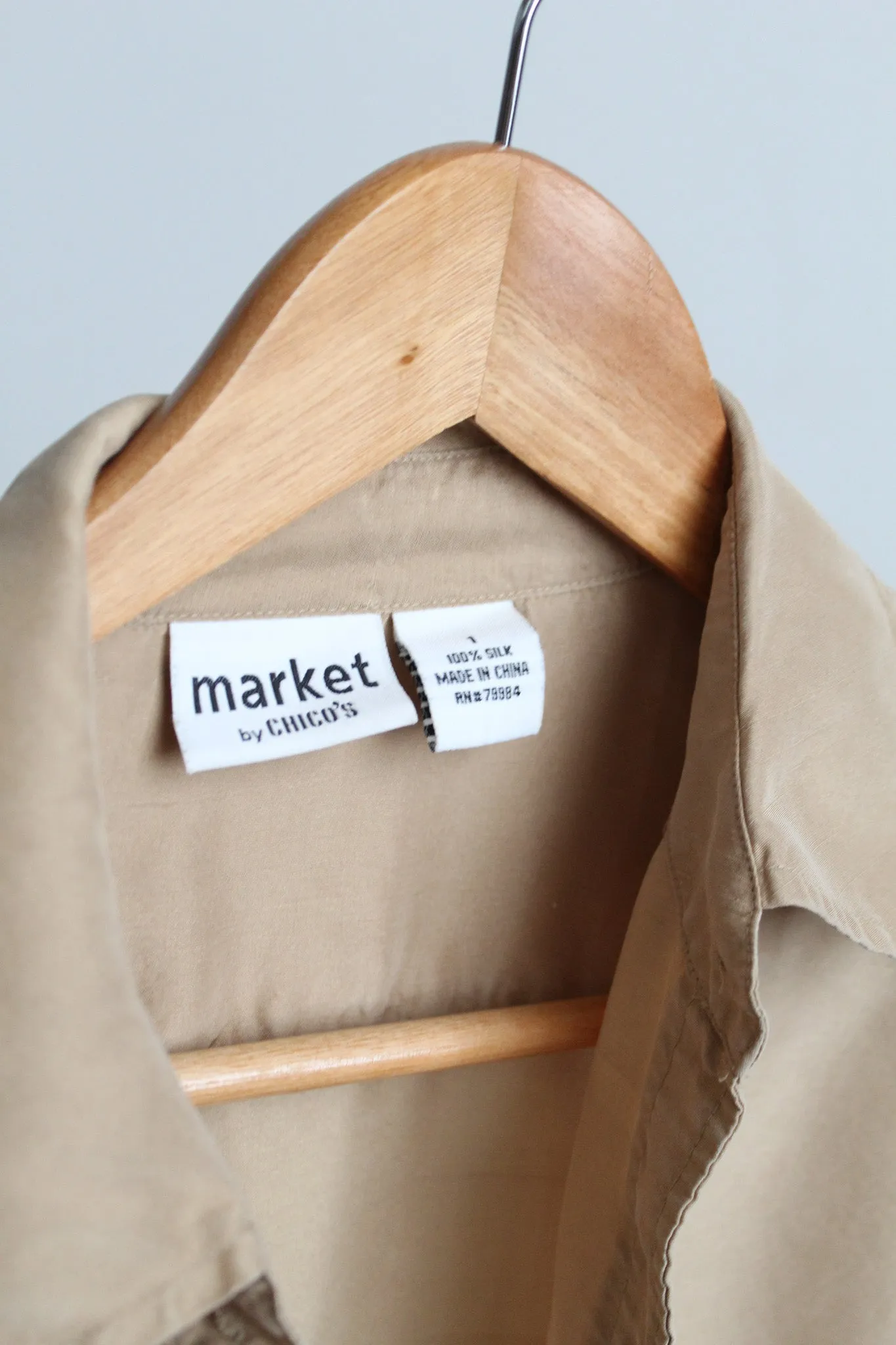 breakwater silk button up 1919 Vintage