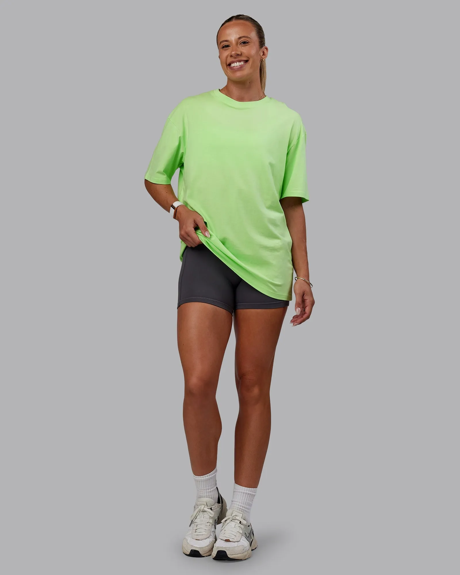 Bree Masters Vision FLXCotton Tee Oversize - Pastel Lime-Stormy