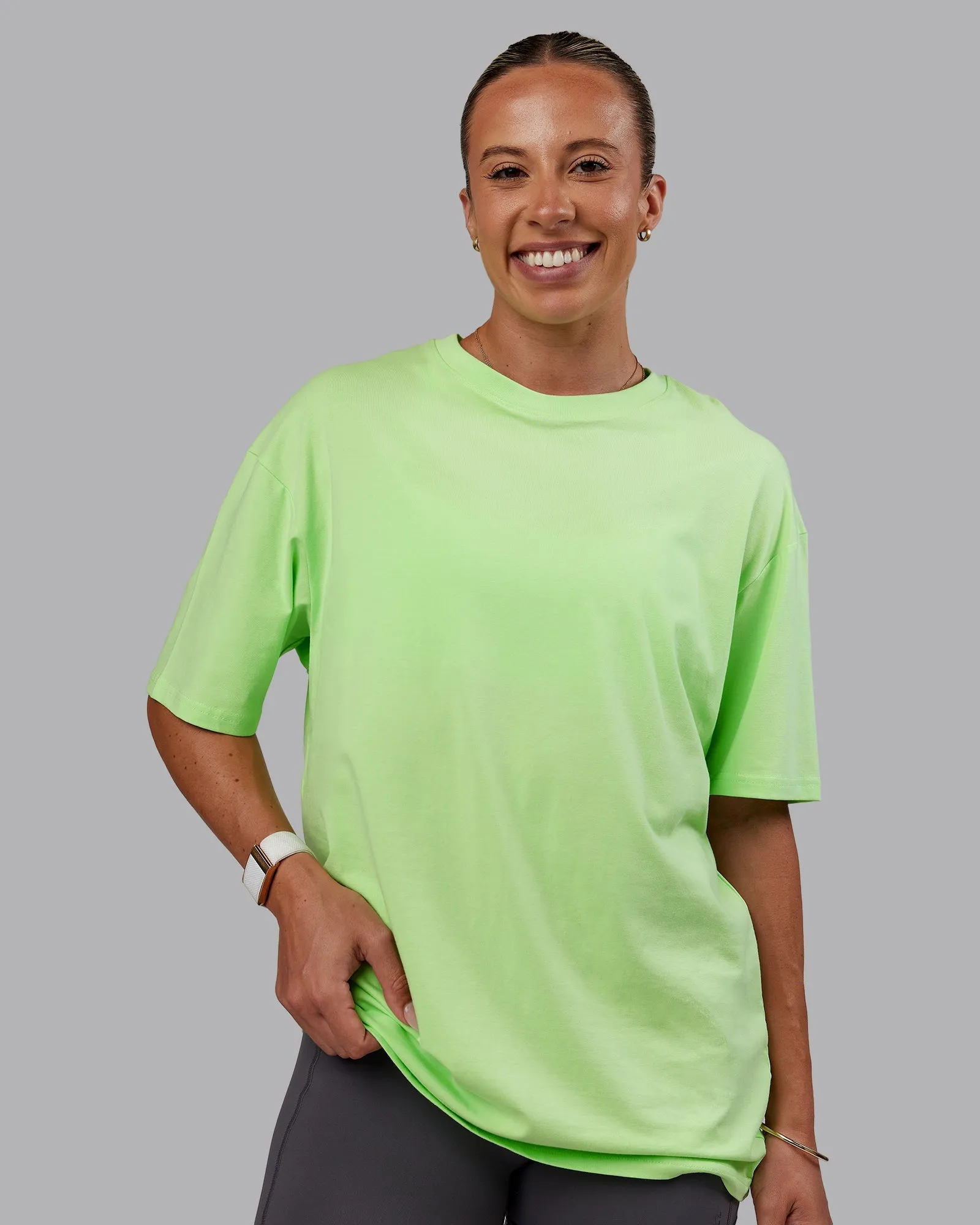 Bree Masters Vision FLXCotton Tee Oversize - Pastel Lime-Stormy
