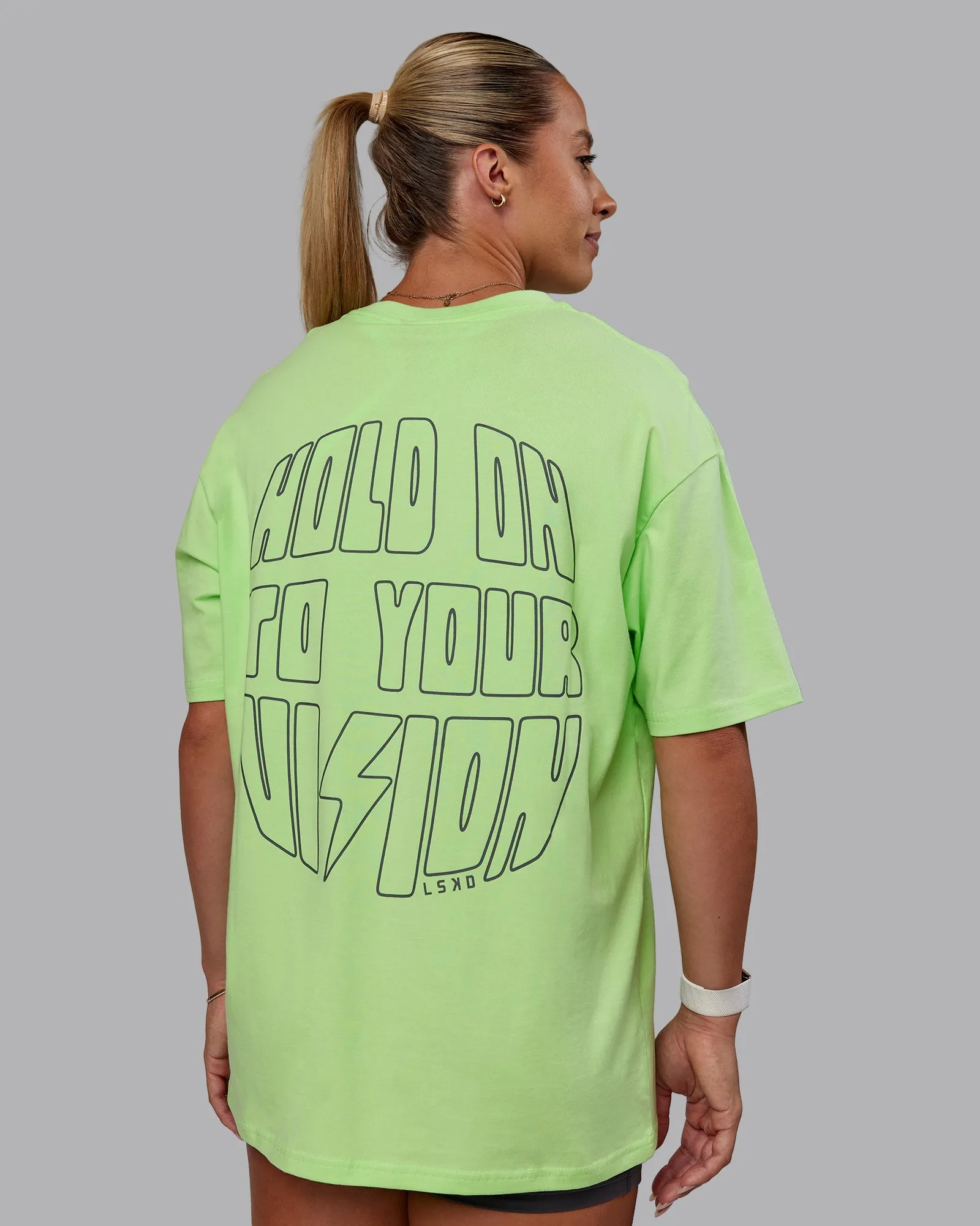 Bree Masters Vision FLXCotton Tee Oversize - Pastel Lime-Stormy