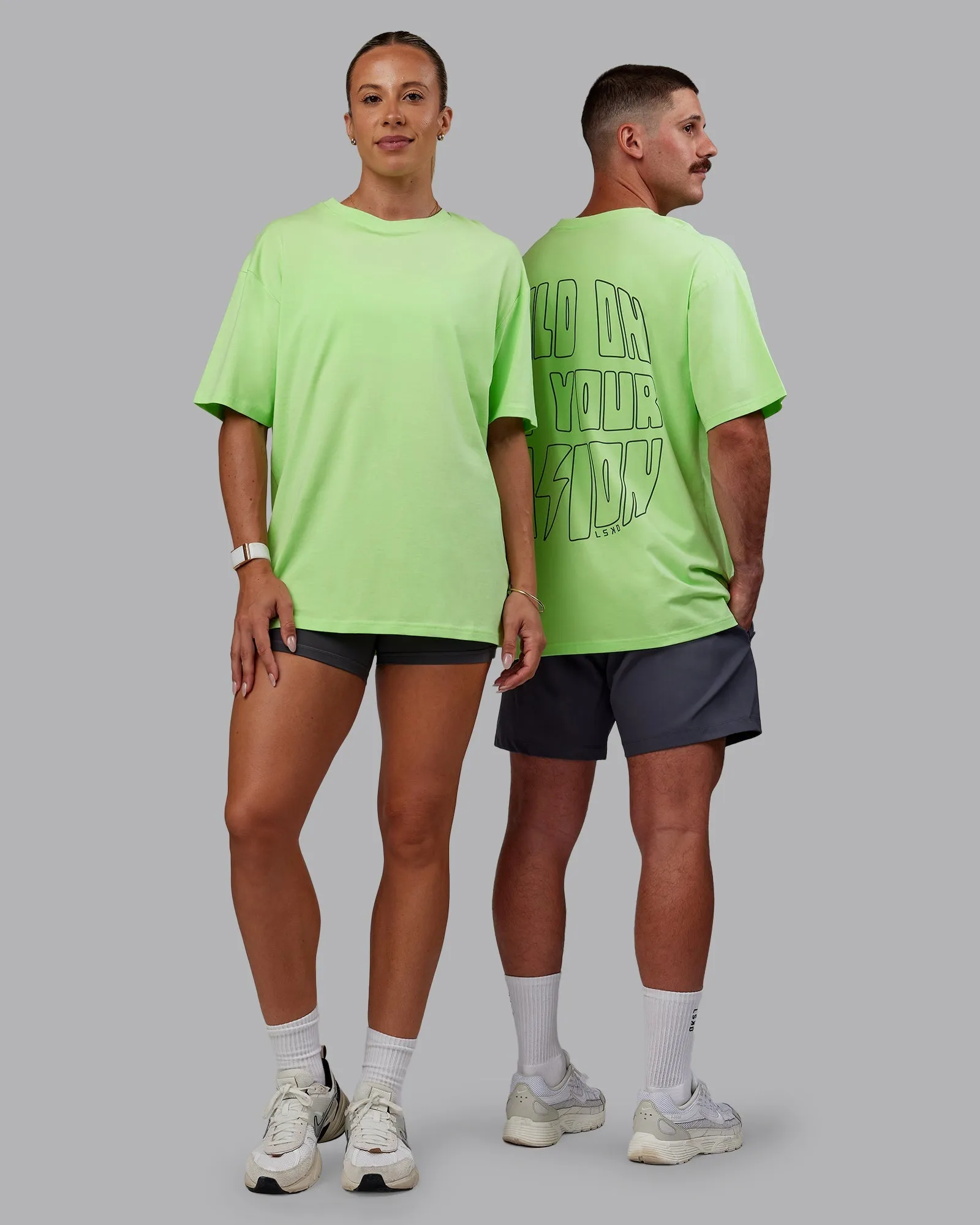 Bree Masters Vision FLXCotton Tee Oversize - Pastel Lime-Stormy