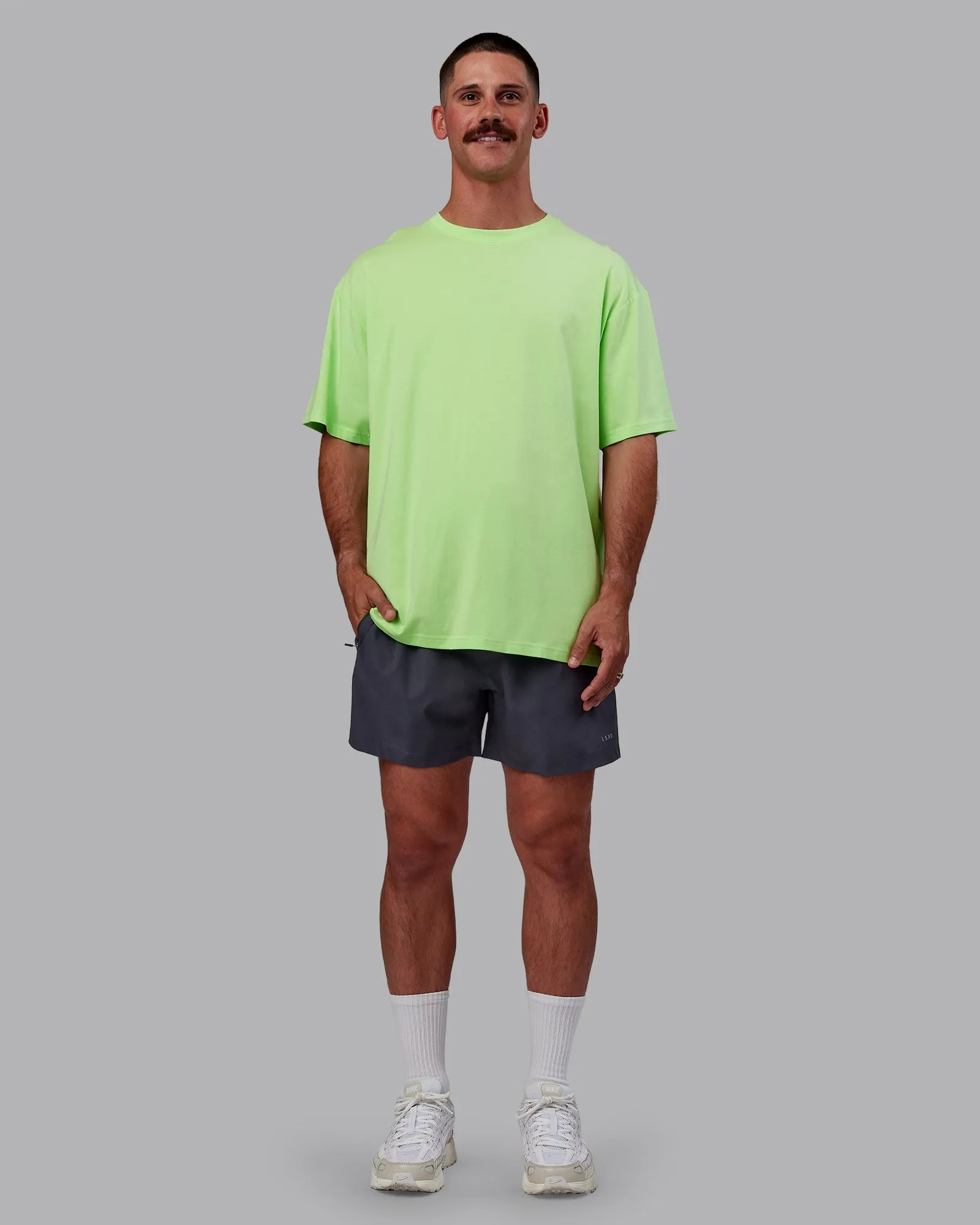 Bree Masters Vision FLXCotton Tee Oversize - Pastel Lime-Stormy