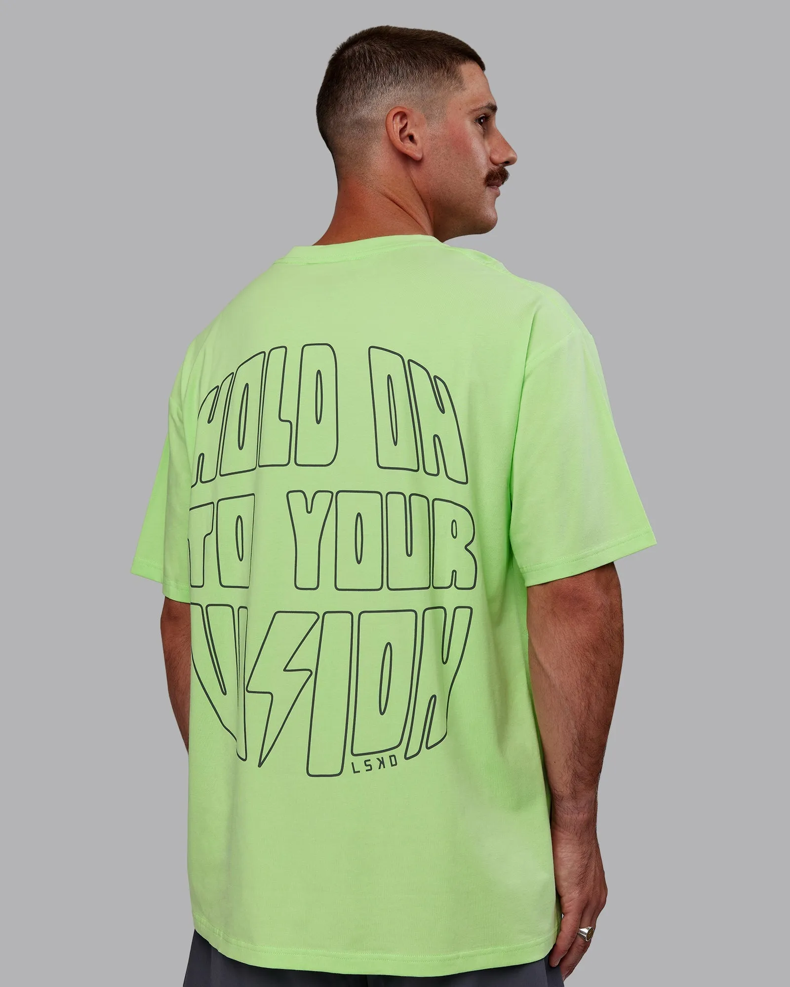 Bree Masters Vision FLXCotton Tee Oversize - Pastel Lime-Stormy