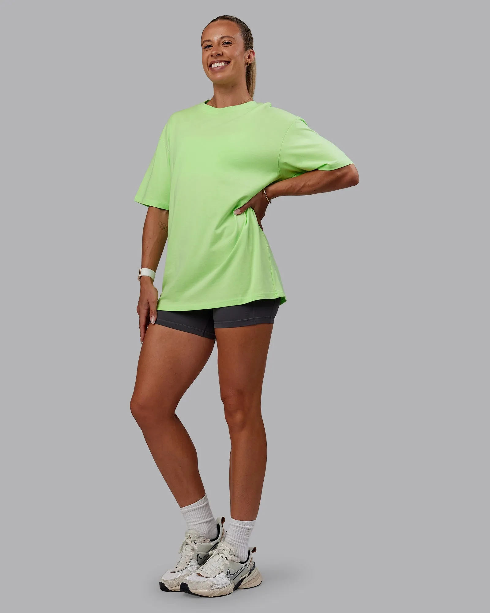 Bree Masters Vision FLXCotton Tee Oversize - Pastel Lime-Stormy