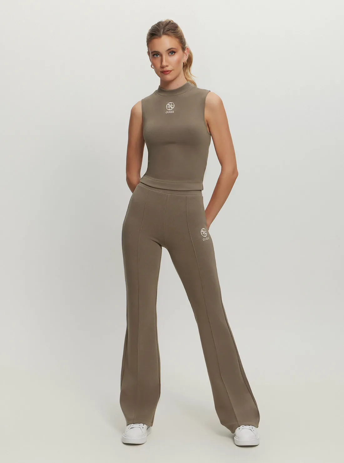 Brown Elea Flare Active Leggings Guess