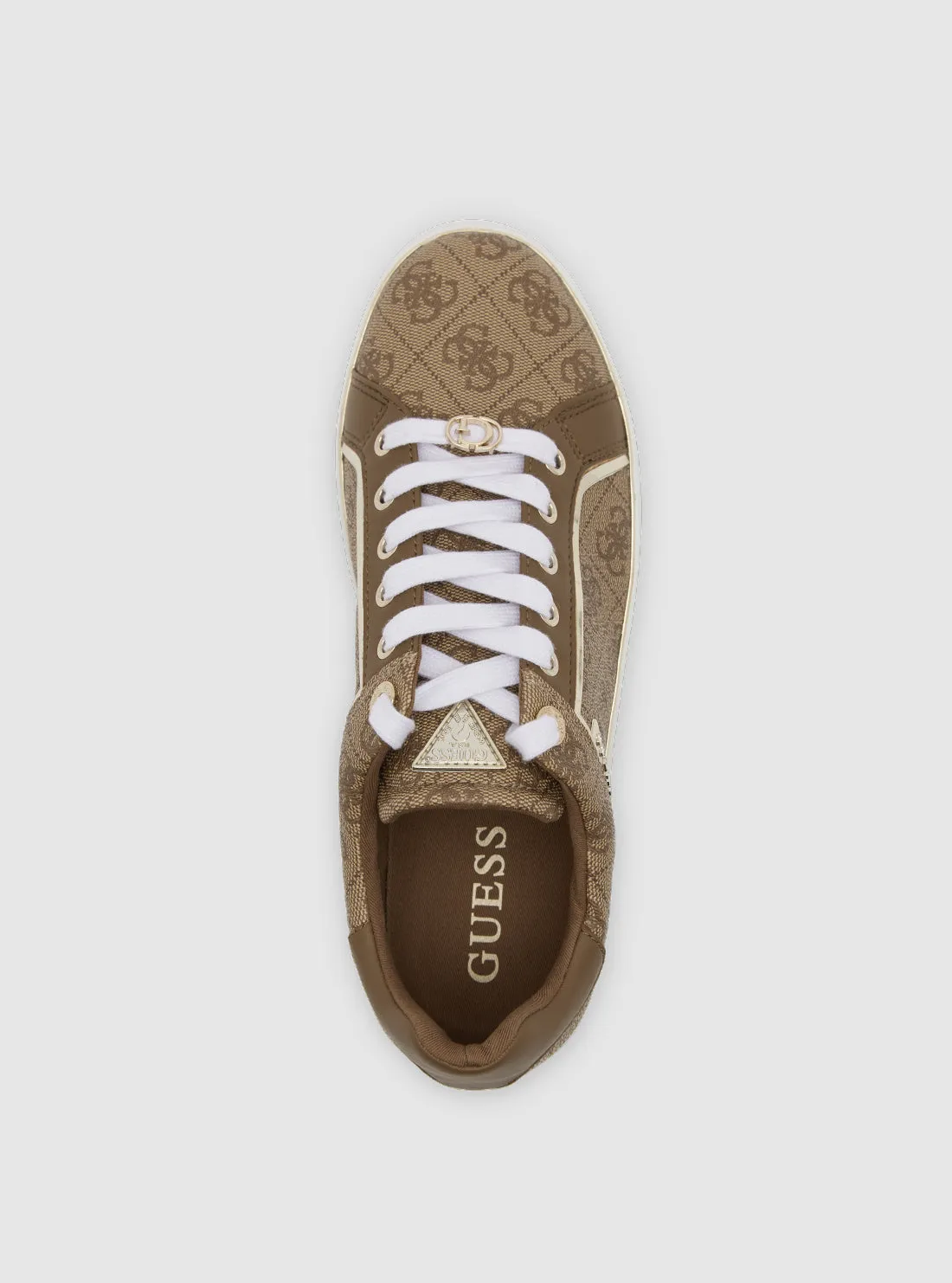 Brown Logo Bristle Low-Top Sneakers Guess