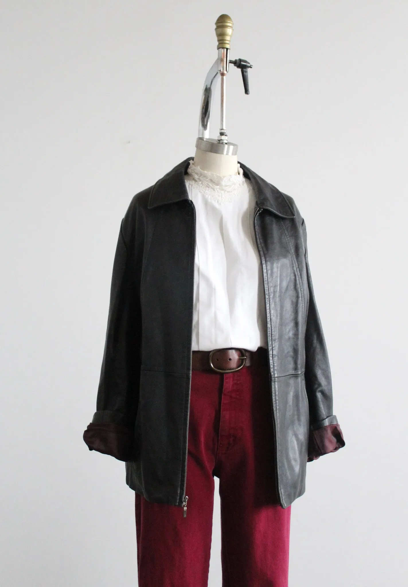 buttery soft black leather jacket 1919 Vintage