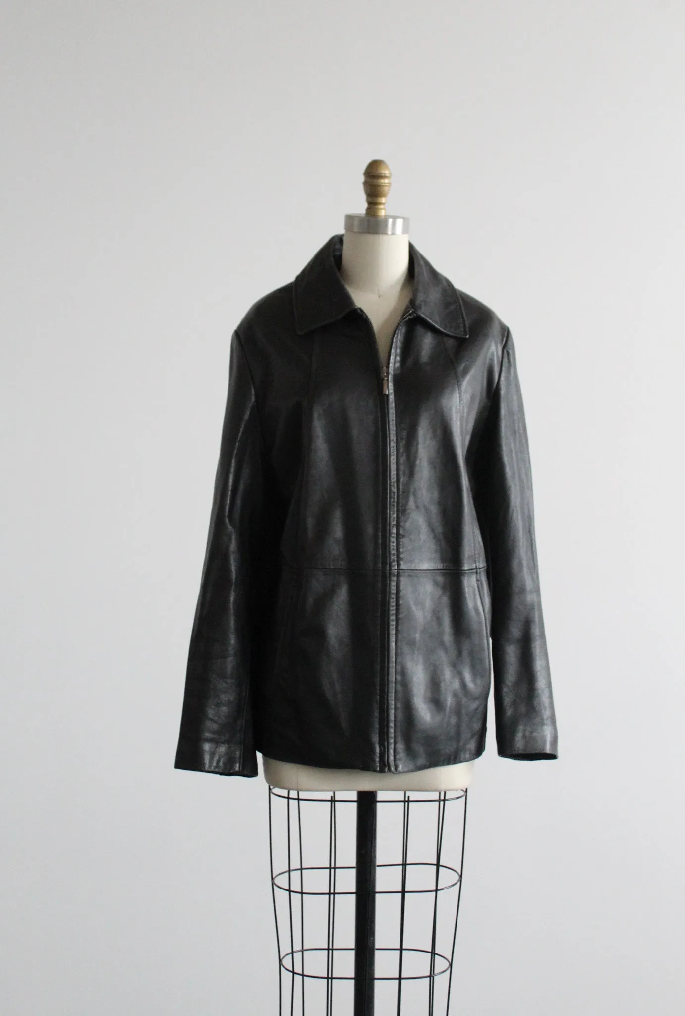 buttery soft black leather jacket 1919 Vintage