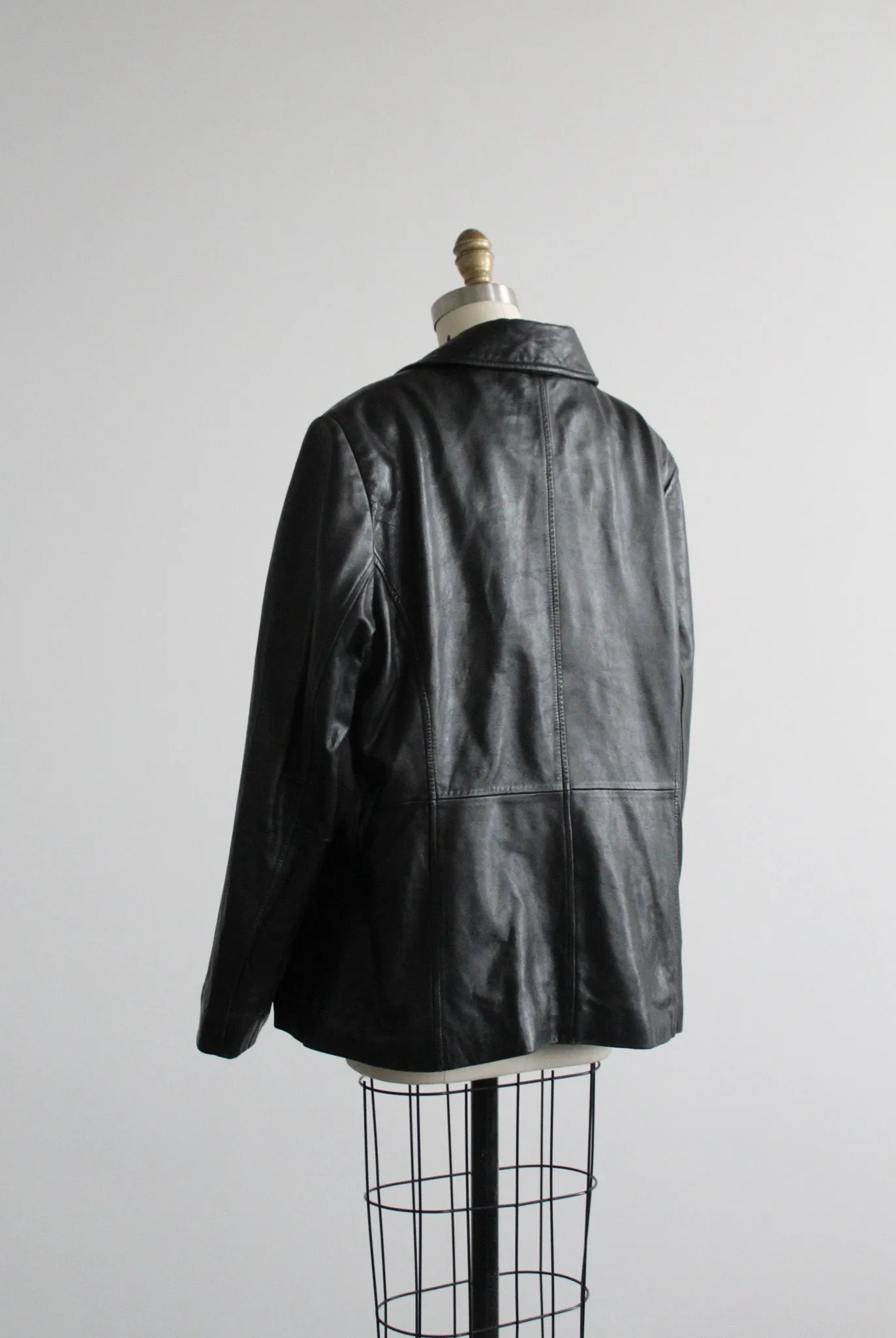 buttery soft black leather jacket 1919 Vintage