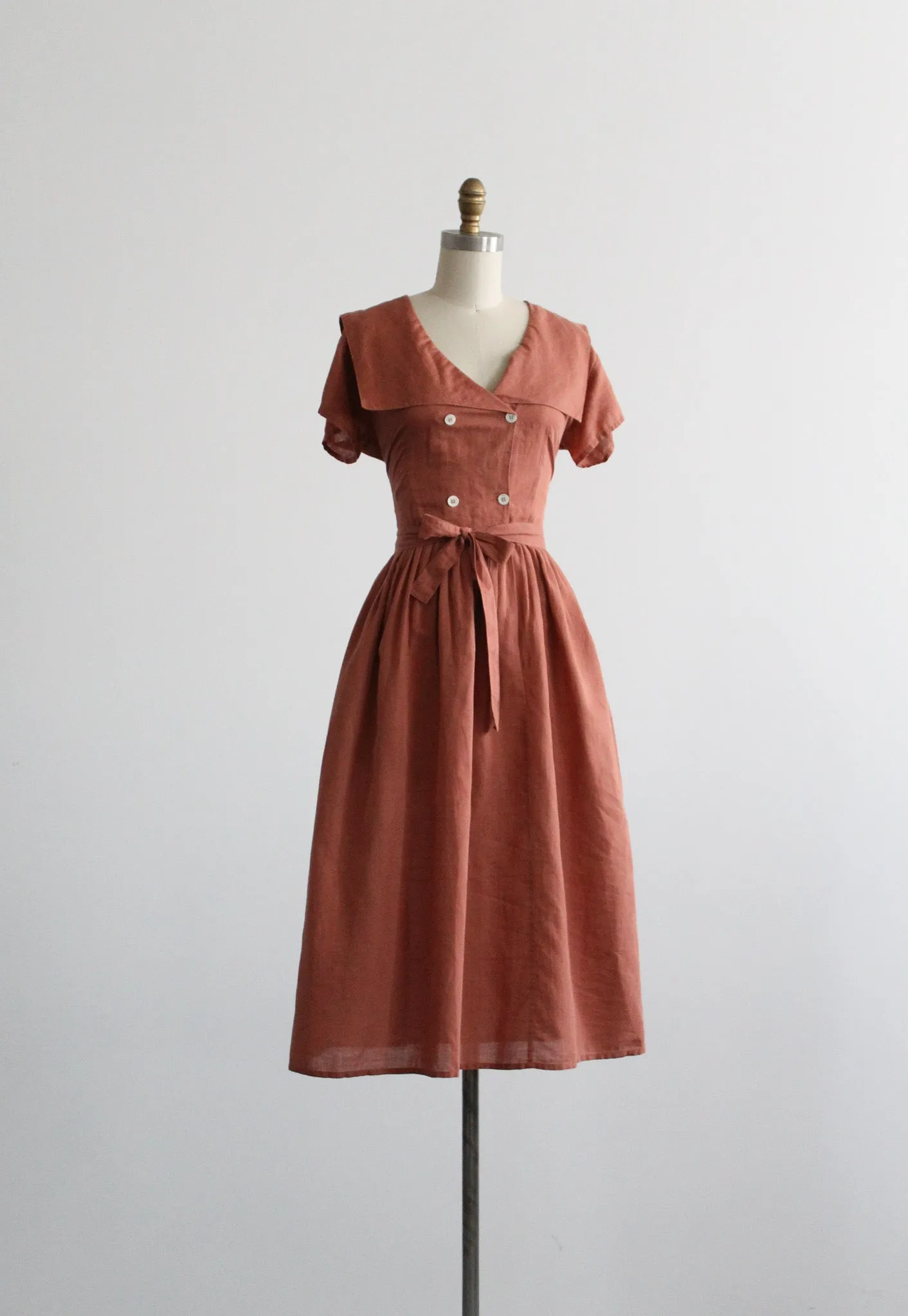 cacharel clay linen dress 1919 Vintage