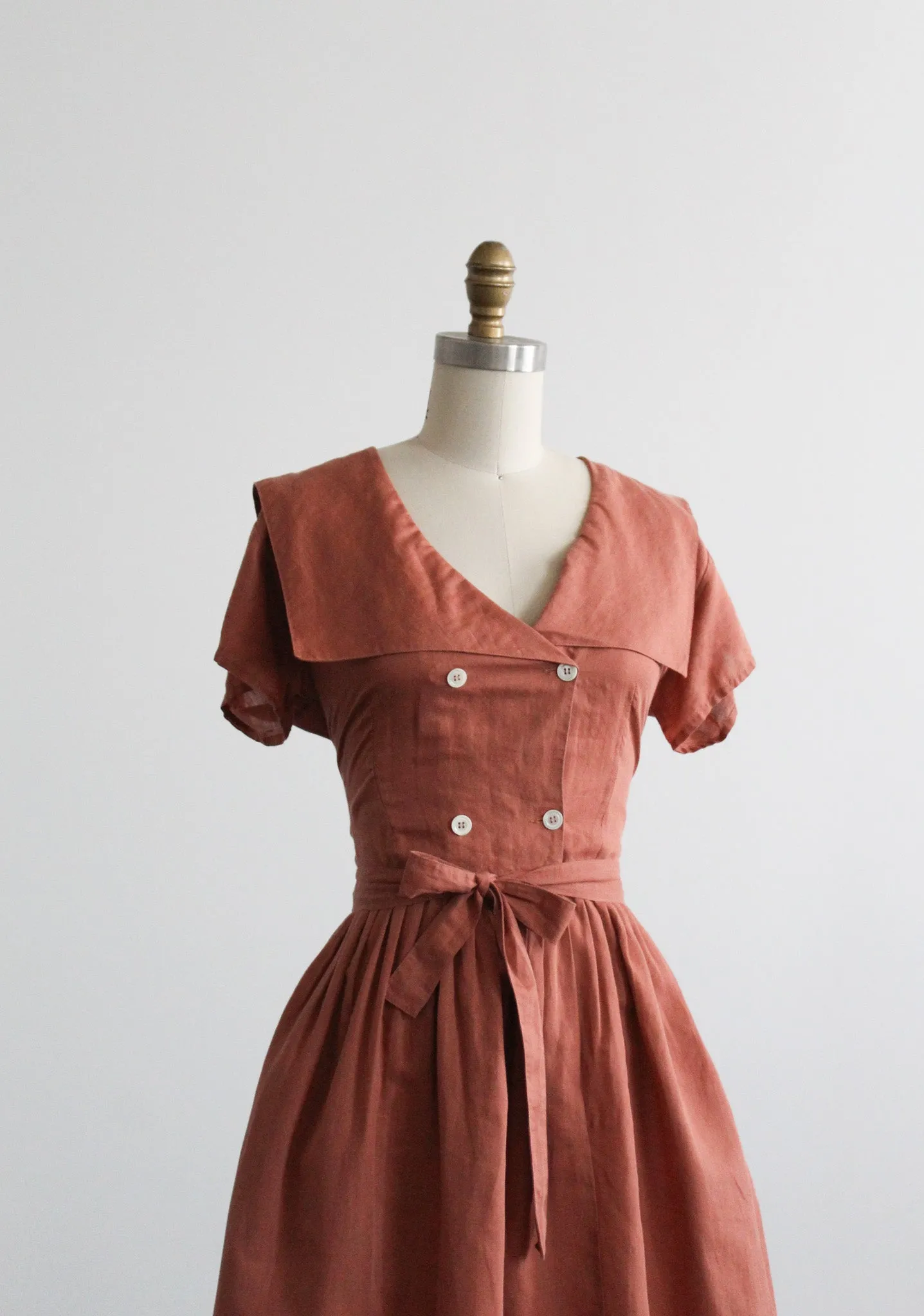 cacharel clay linen dress 1919 Vintage