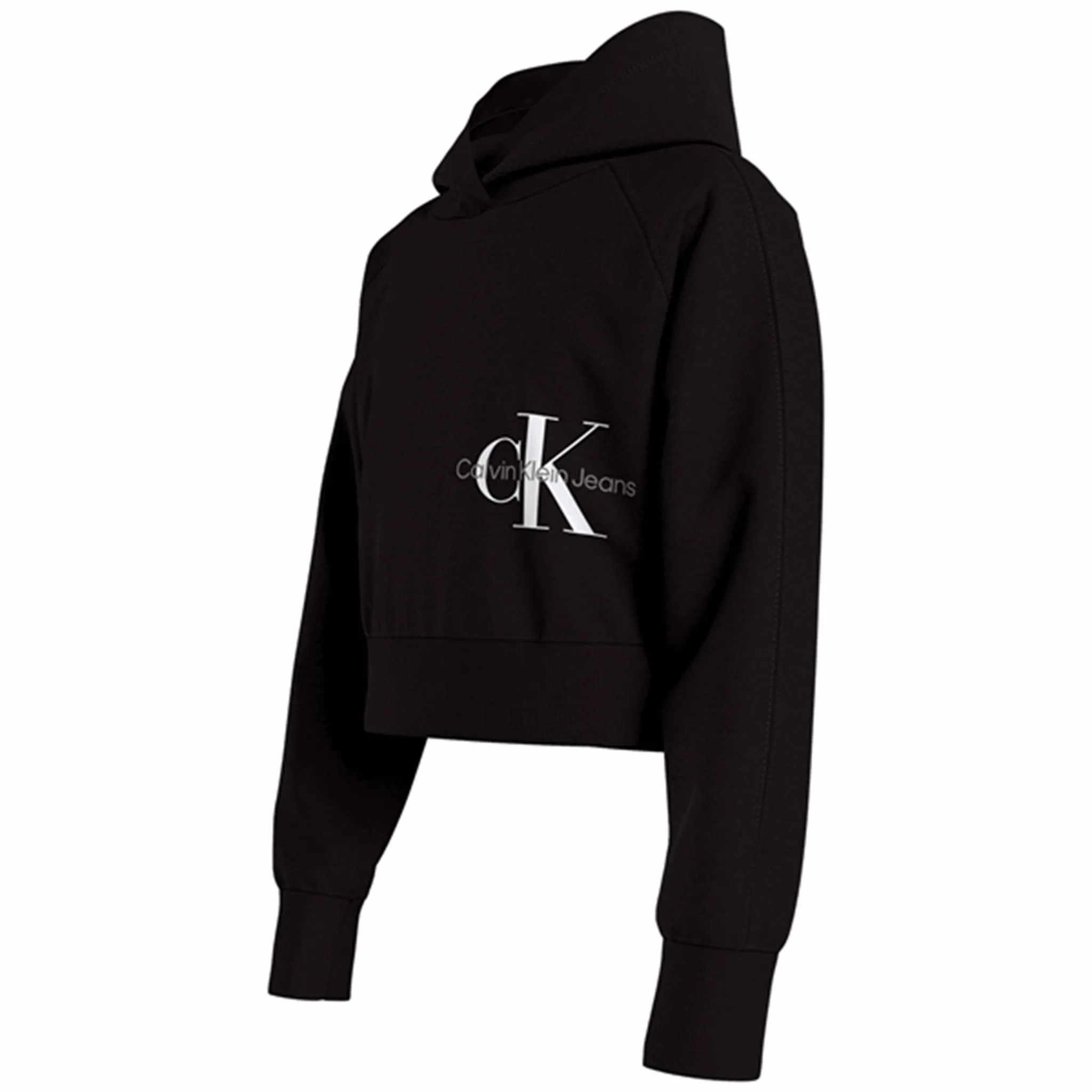 Calvin Klein Monogram Off Placed Hoodie Ck Black