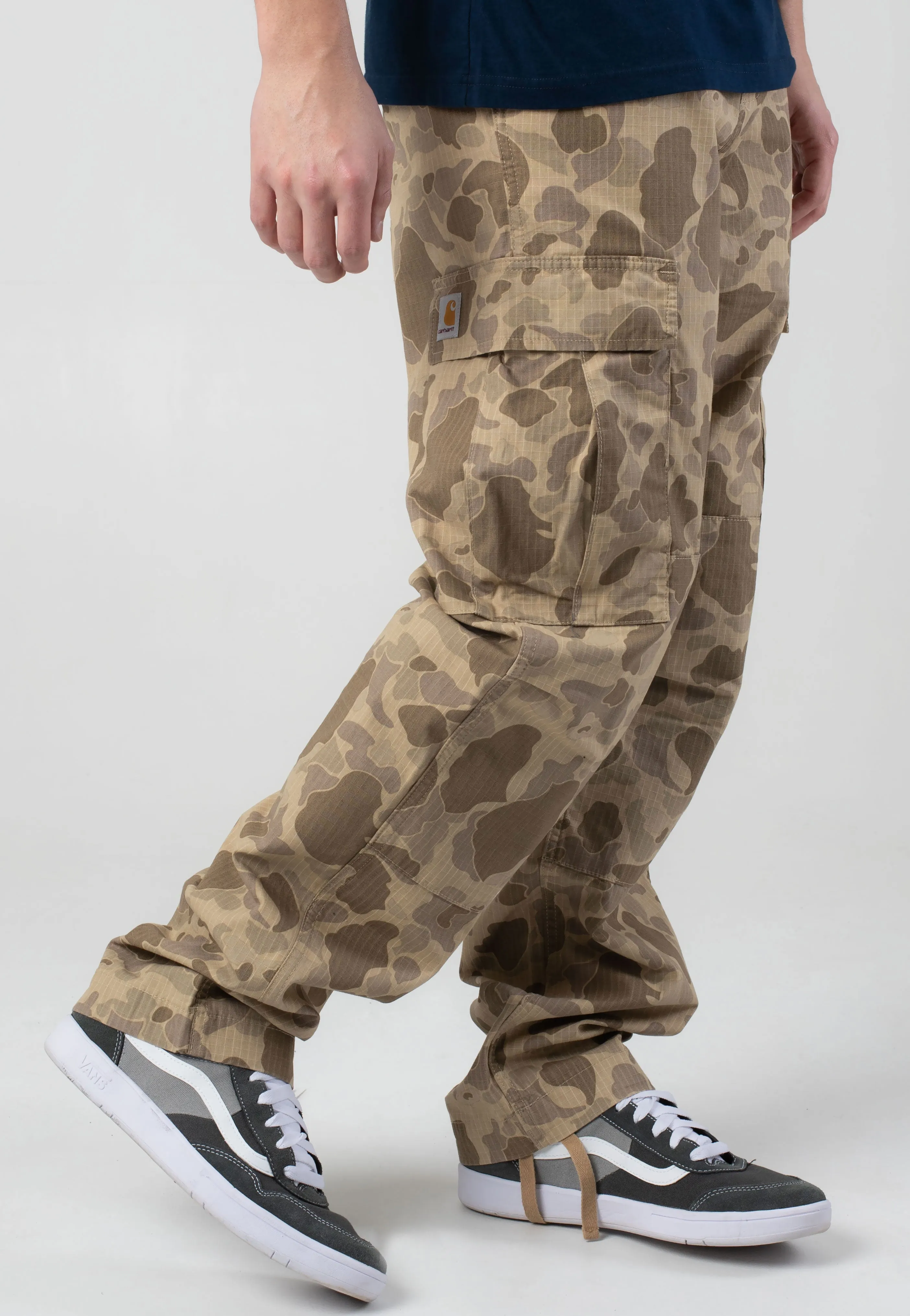 Carhartt WIP - Regular Cargo Rinsed Camo Duck/Desert - Pants