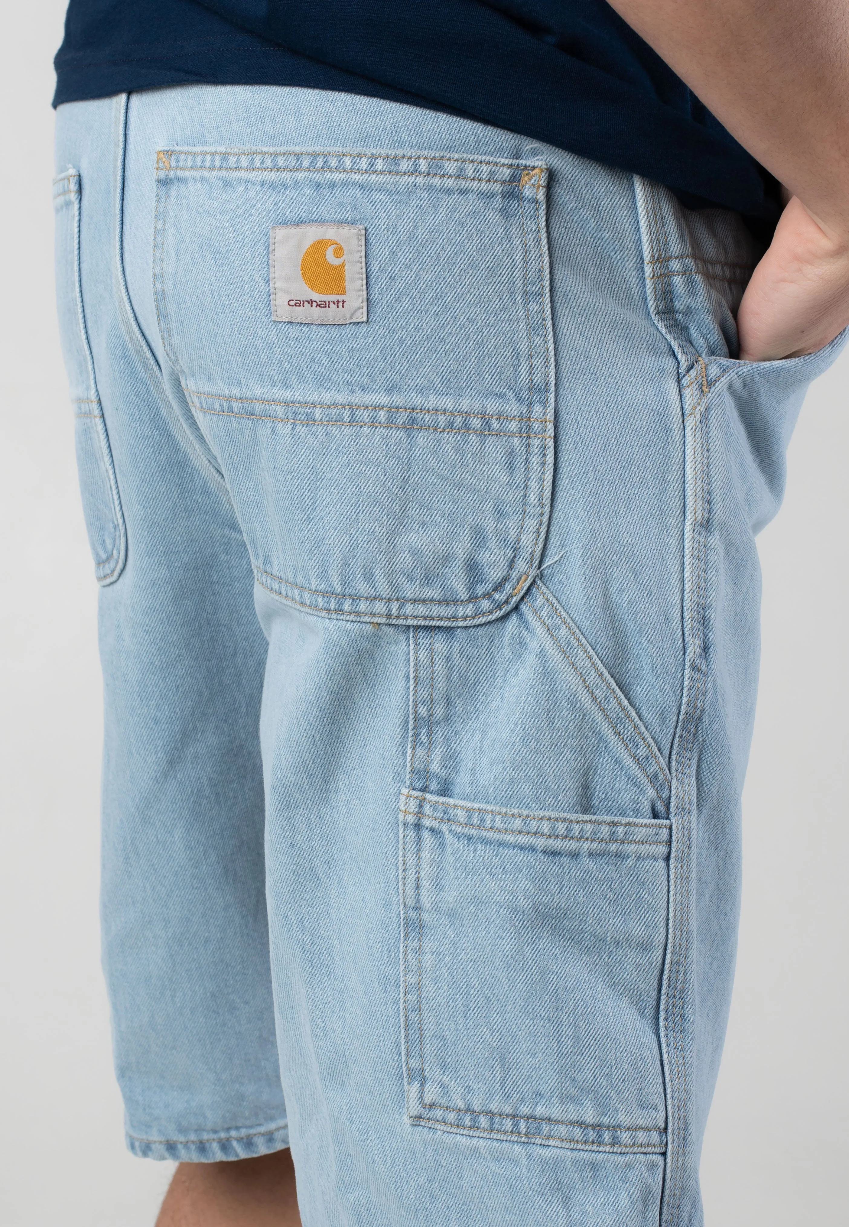 Carhartt WIP - Single Knee Heavy Stone Bleached Blue - Shorts