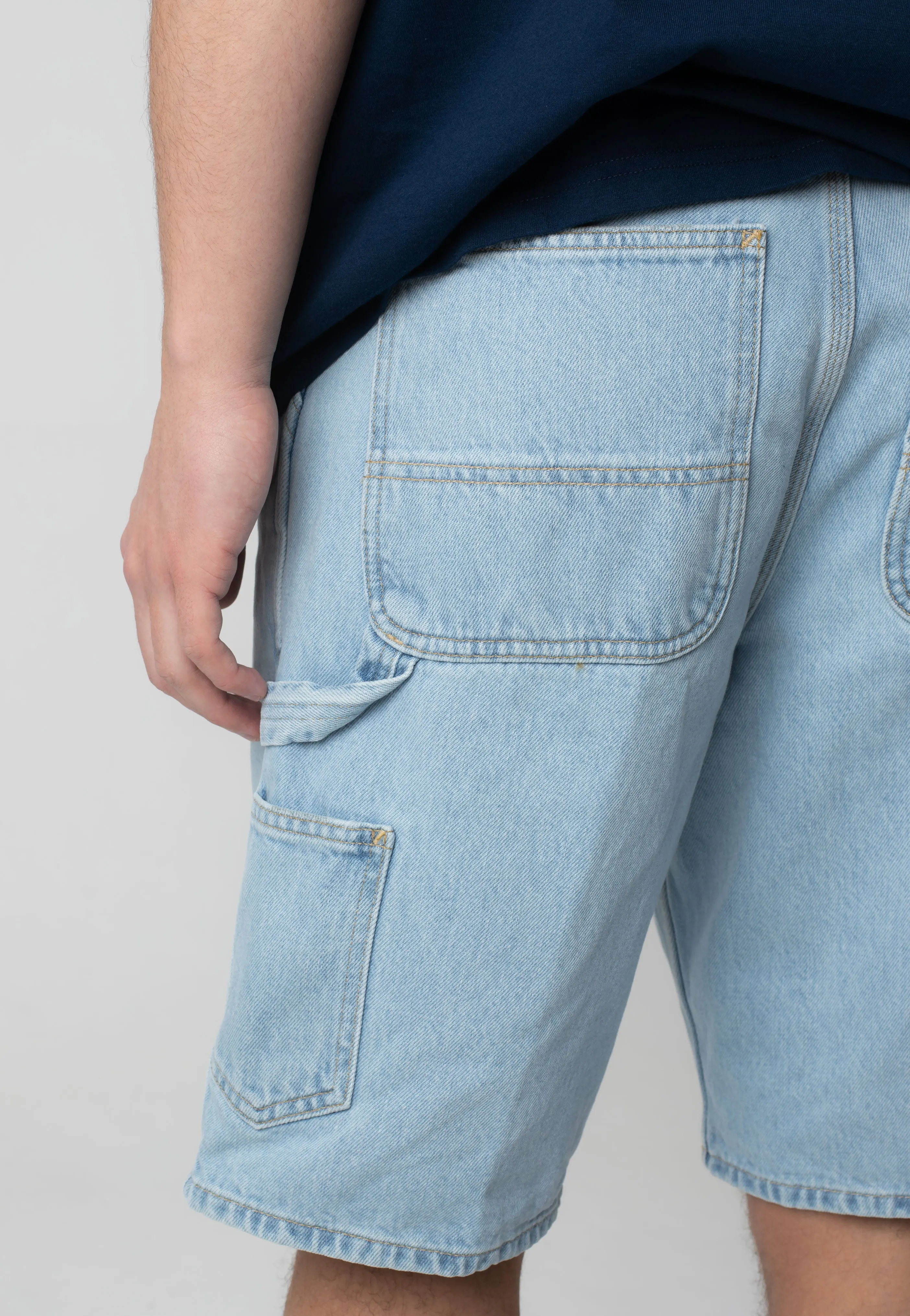 Carhartt WIP - Single Knee Heavy Stone Bleached Blue - Shorts