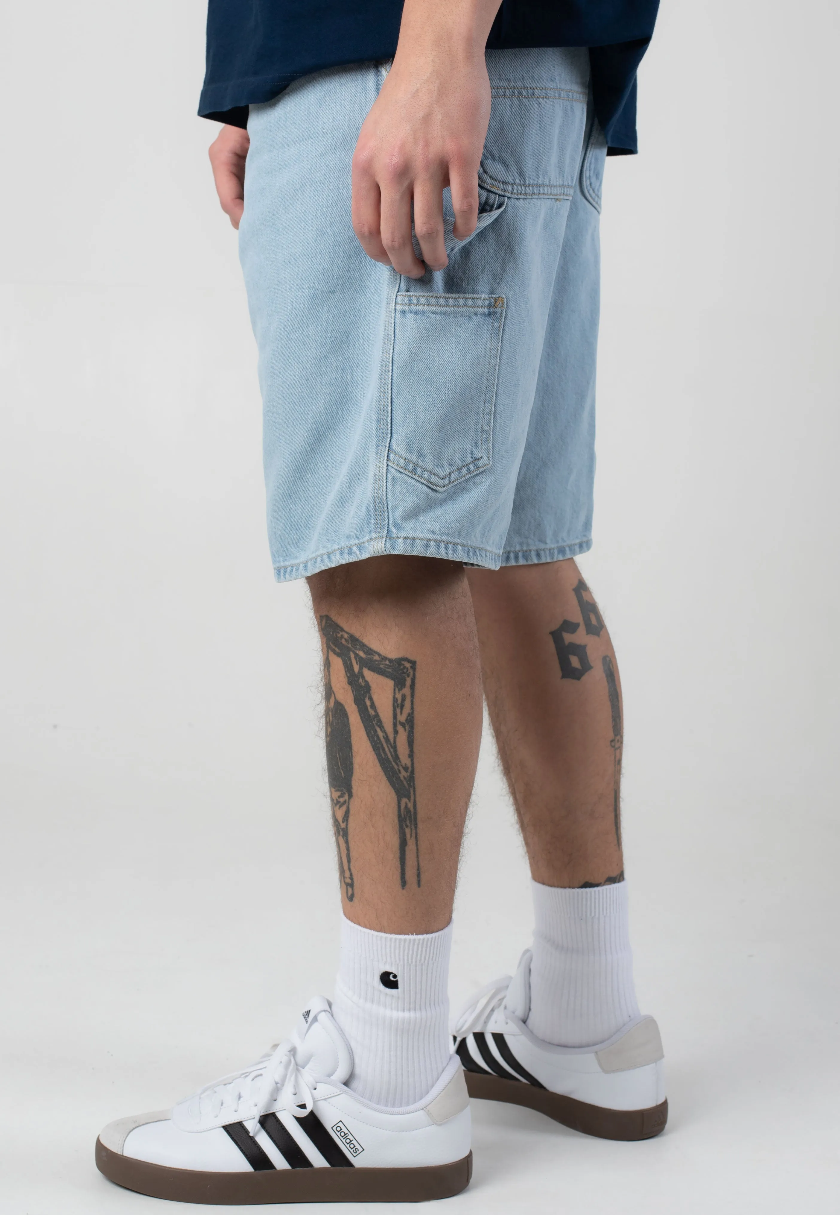 Carhartt WIP - Single Knee Heavy Stone Bleached Blue - Shorts