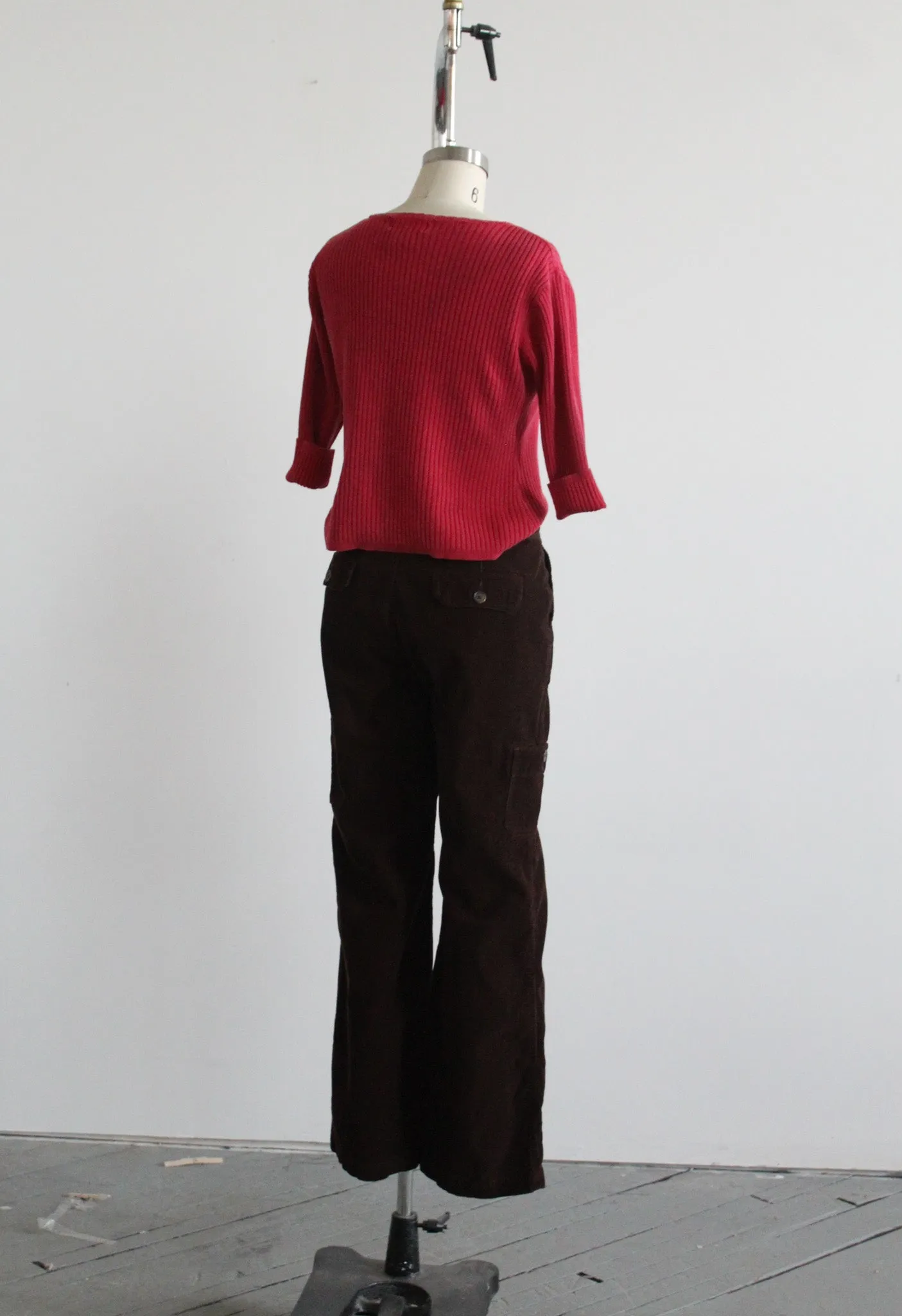 carmine cotton button up 1919 Vintage