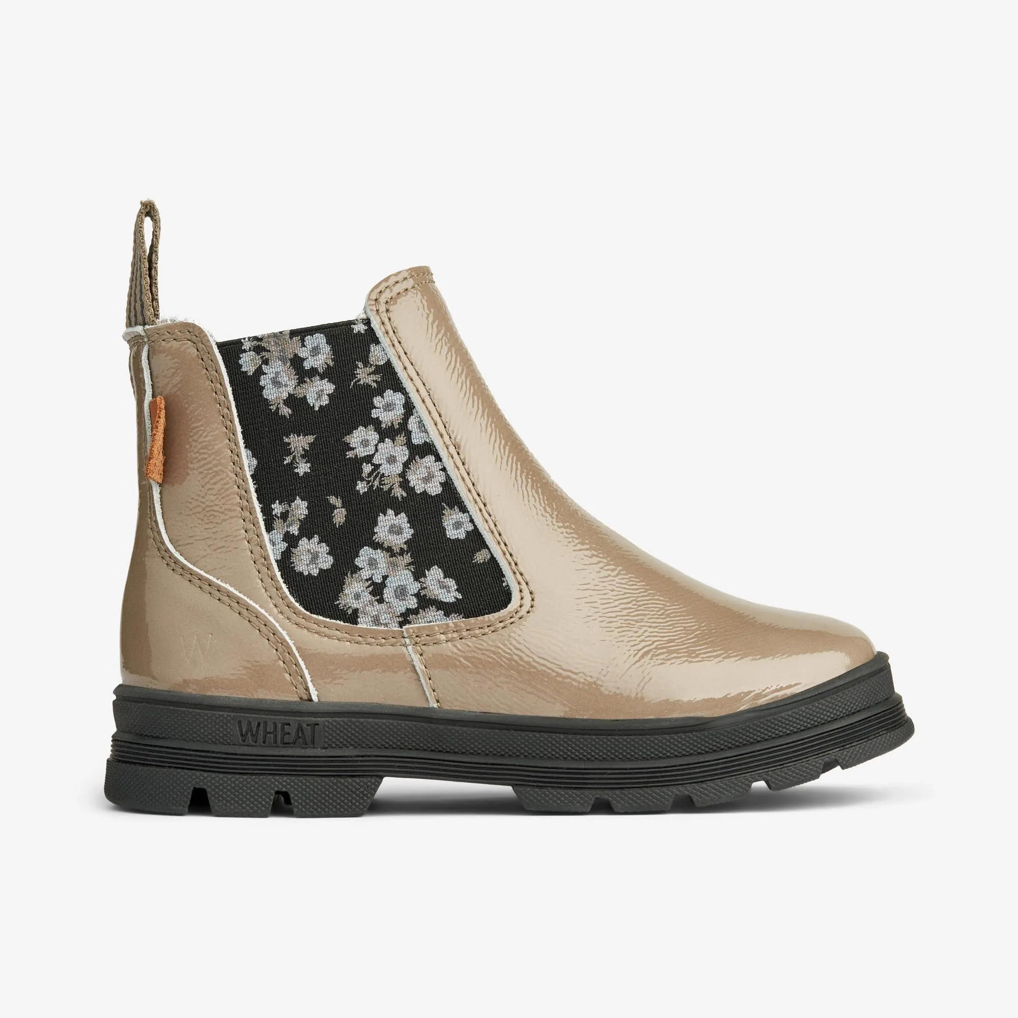 Chai Wool Chelsea Patent - taupe Wheat