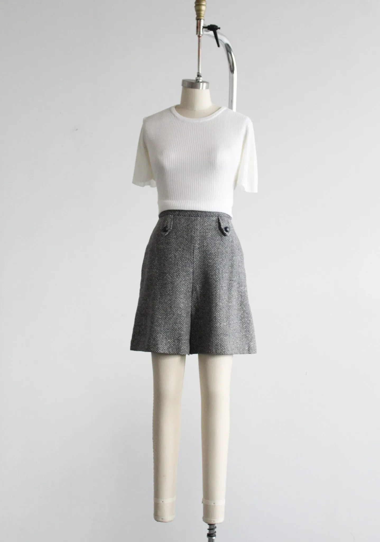chevron wool shorts 1919 Vintage