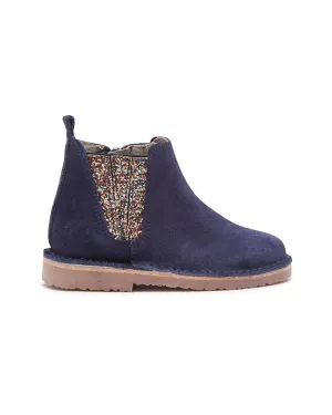 Childrenchic Glitter & Suede Chelsea Boot