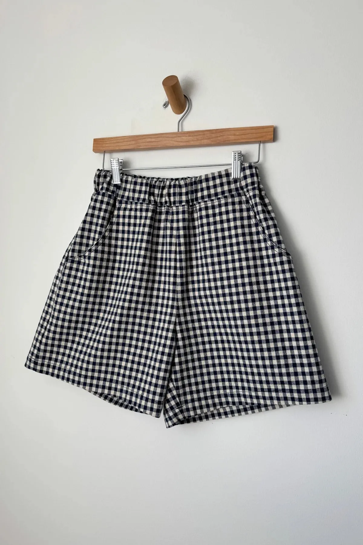 City Shorts (Navy Gingham)