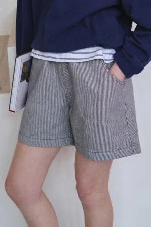 City Shorts (Navy Stripe)