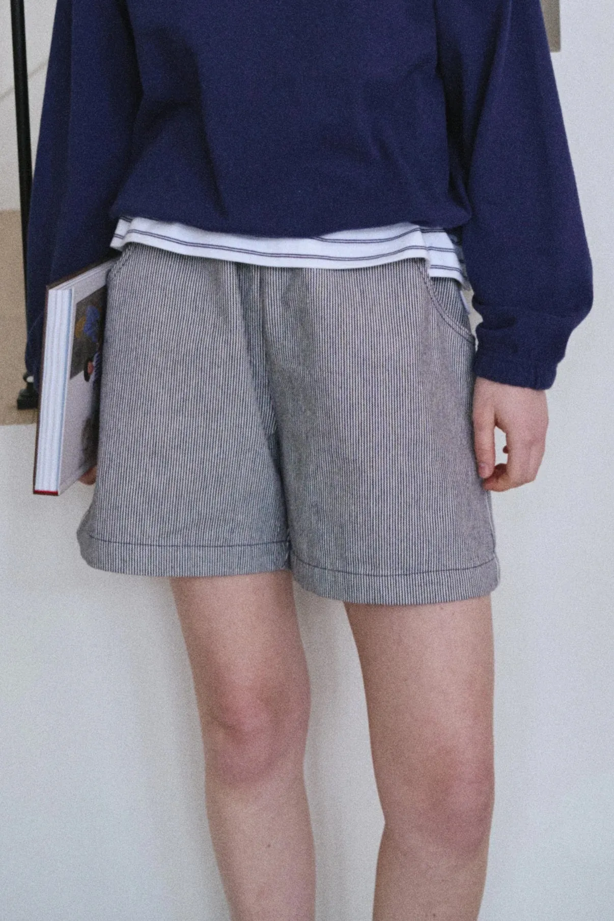 City Shorts (Navy Stripe)