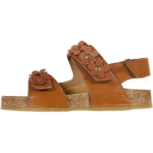 Clare flower sandal - amber brown Wheat