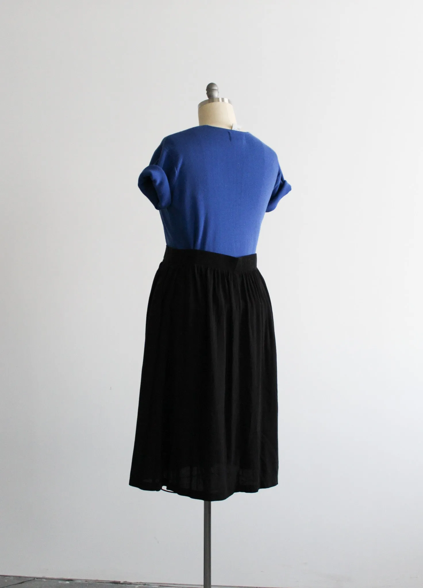 cobalt cotton button up 1919 Vintage
