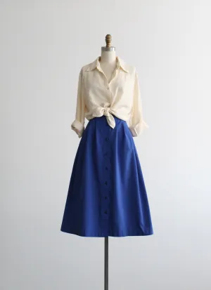 cobalt midi skirt 1919 Vintage