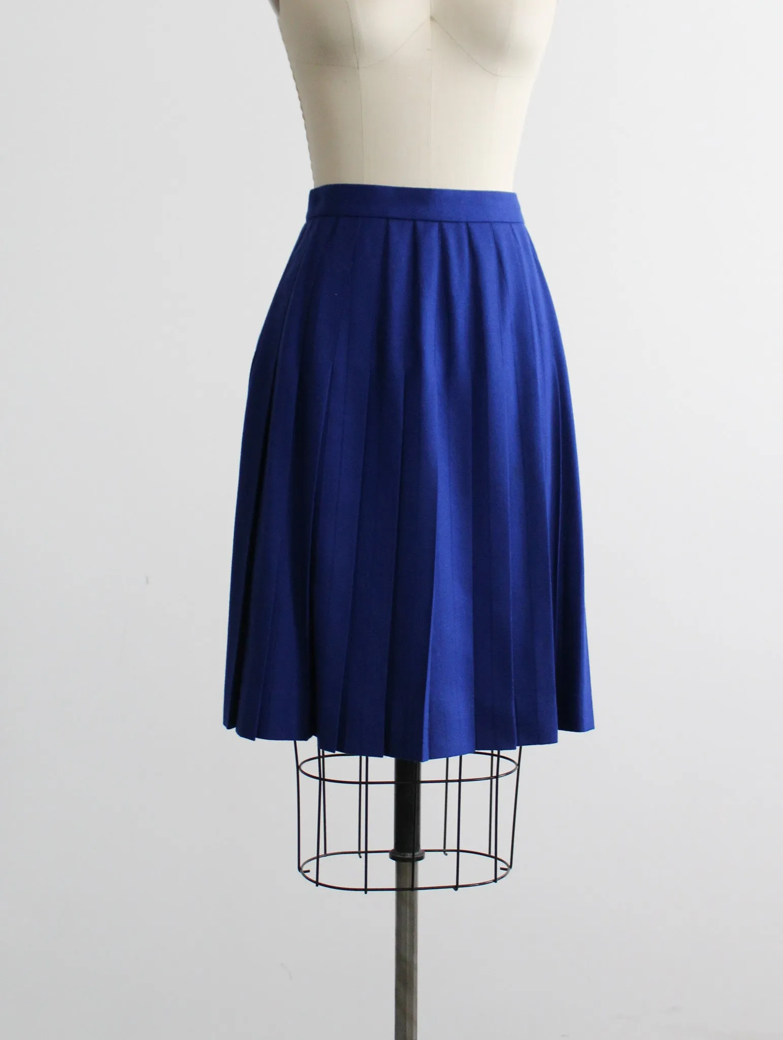 cobalt wool skirt 1919 Vintage