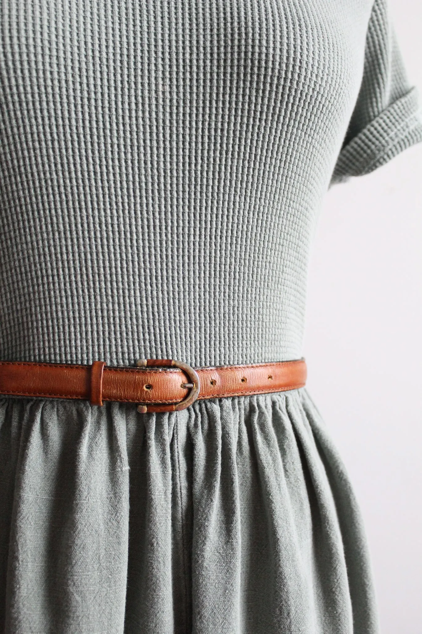 cognac leather belt 1919 Vintage