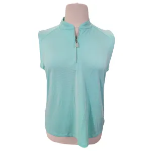 Coral Bay Golf 1/4 Zip Sleeveless Textured Mint Women's Golf Top Size XL