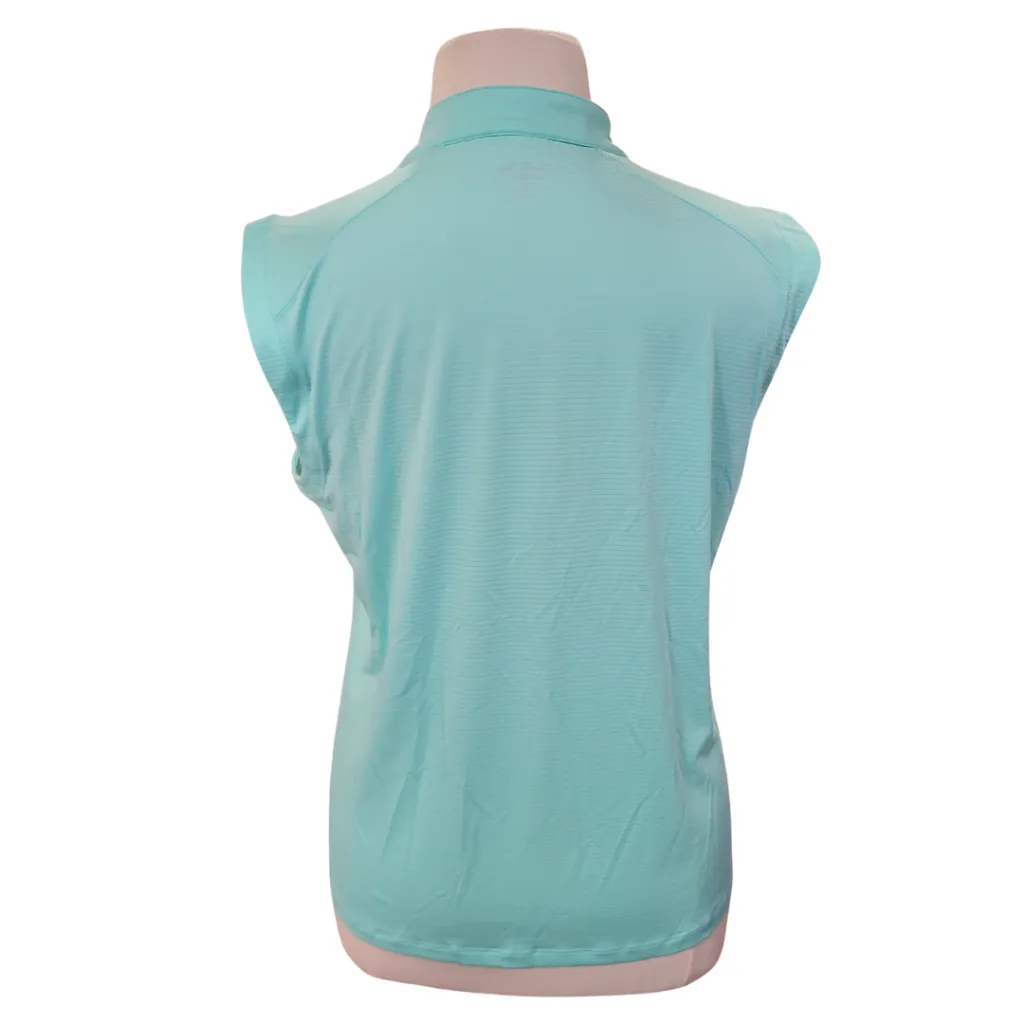 Coral Bay Golf 1/4 Zip Sleeveless Textured Mint Women's Golf Top Size XL