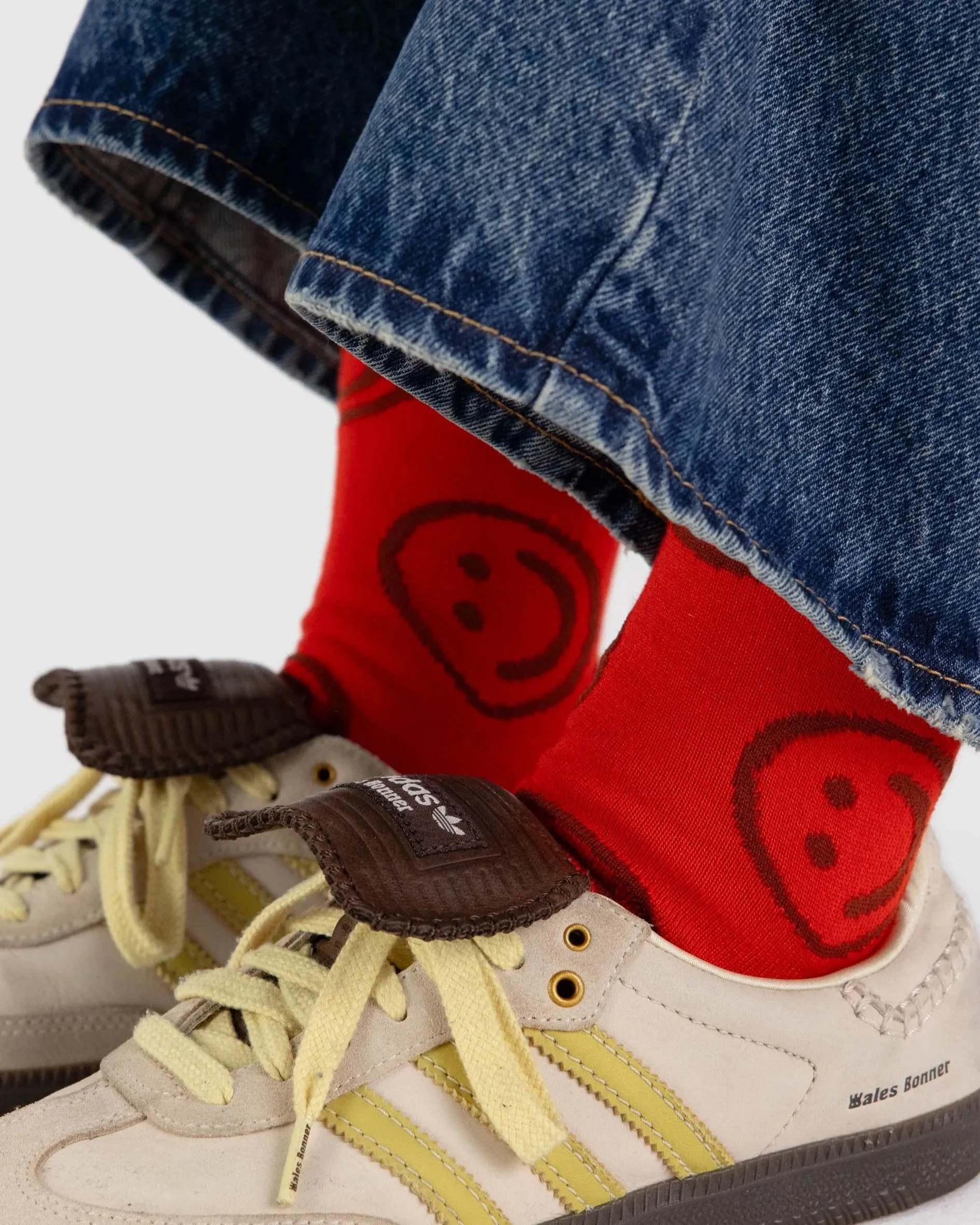 Crew Socks (Red Happy)