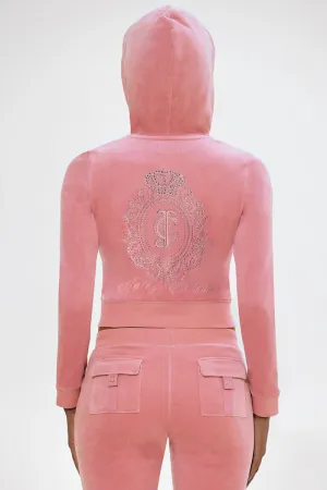 Crown Heritage Cotton Velour Hoodie by Juicy Couture