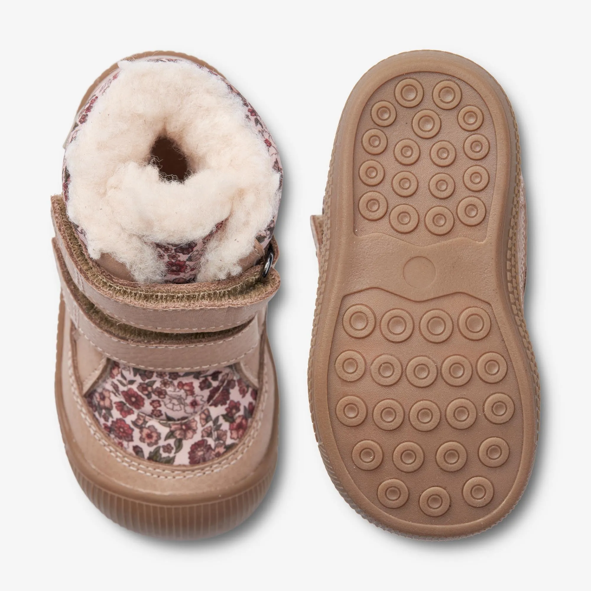 Daxi Wool Tex Print | Baby - rose dust flowers Wheat