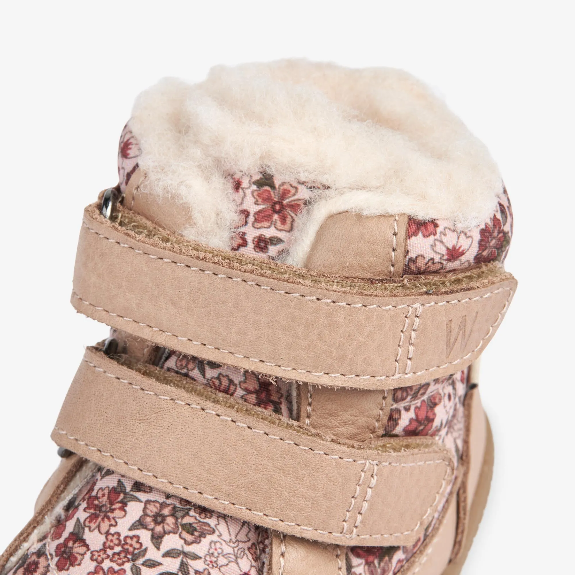Daxi Wool Tex Print | Baby - rose dust flowers Wheat