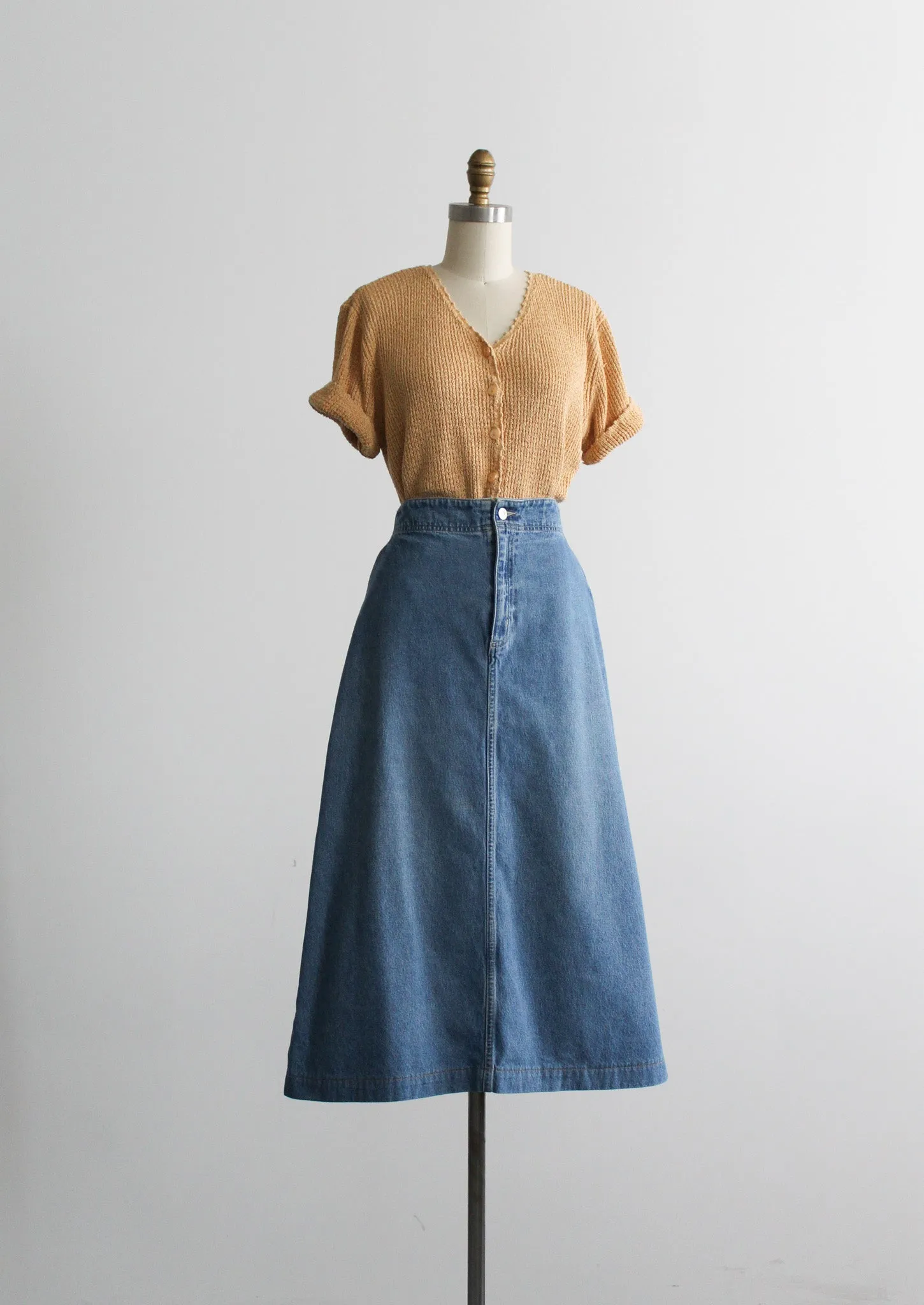 denim maxi skirt 1919 Vintage