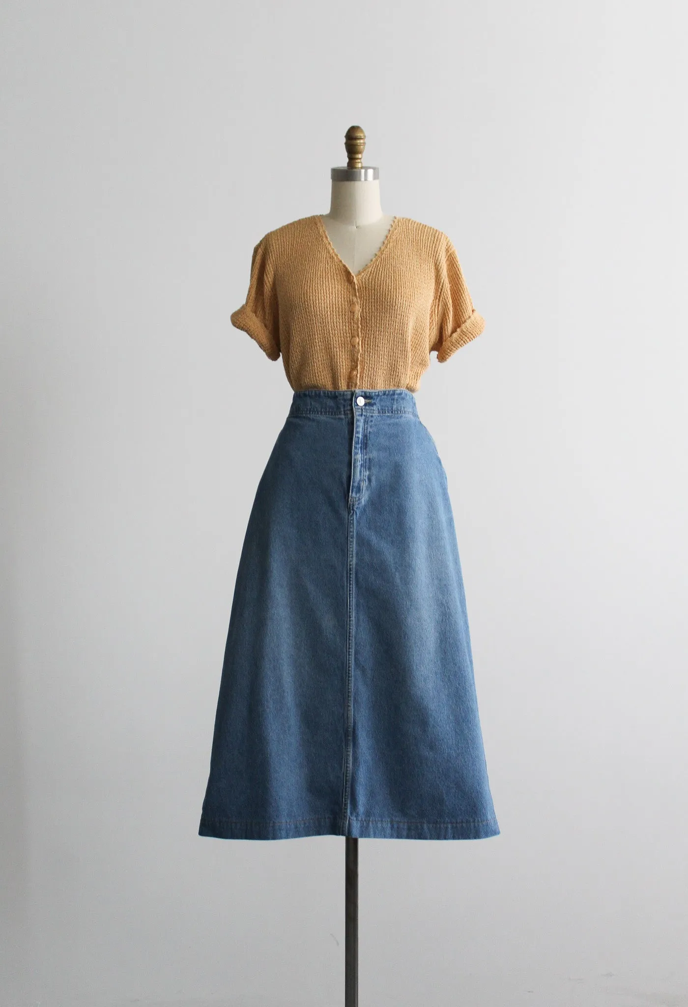 denim maxi skirt 1919 Vintage