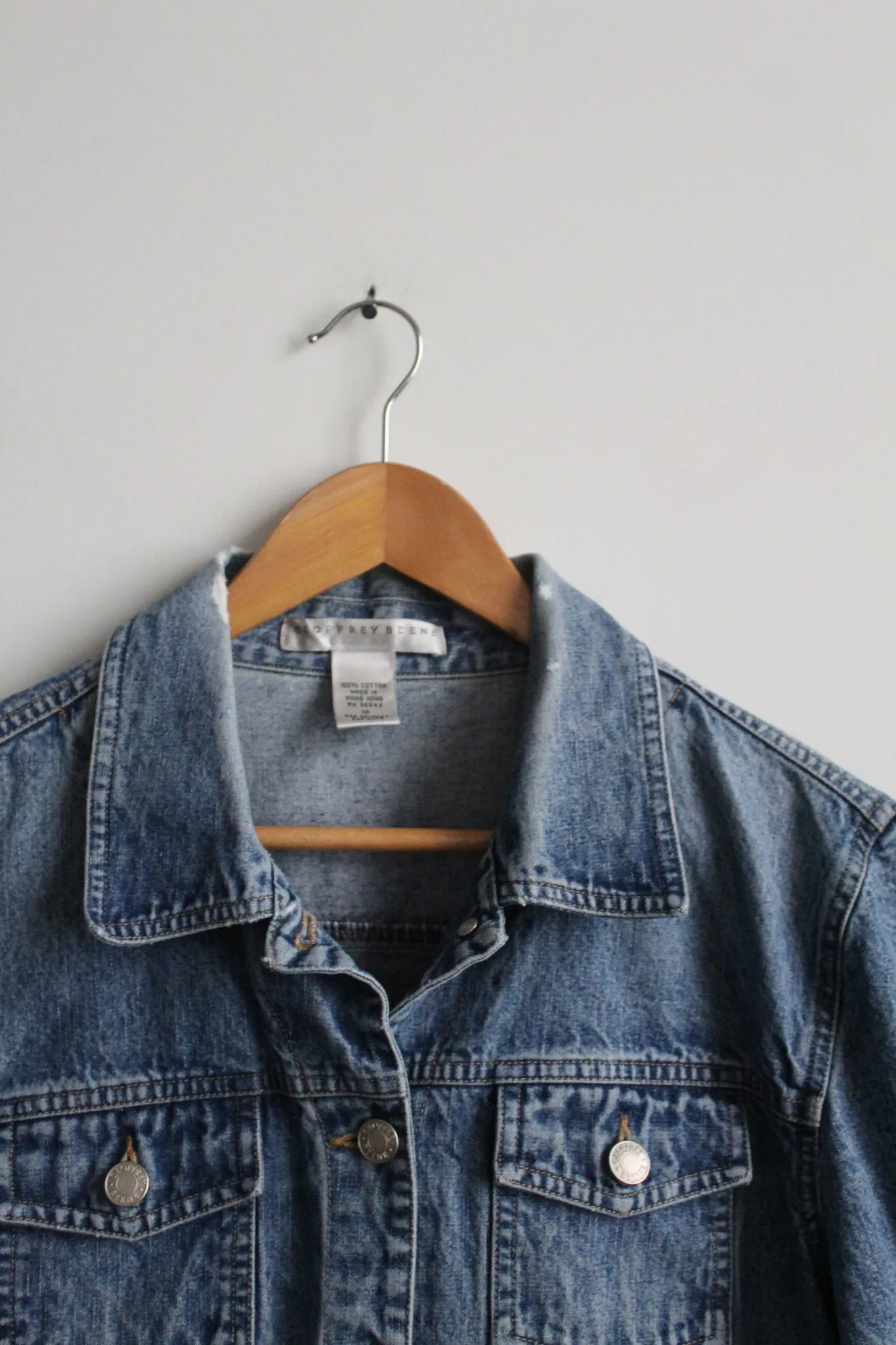 distressed denim jacket 1919 Vintage