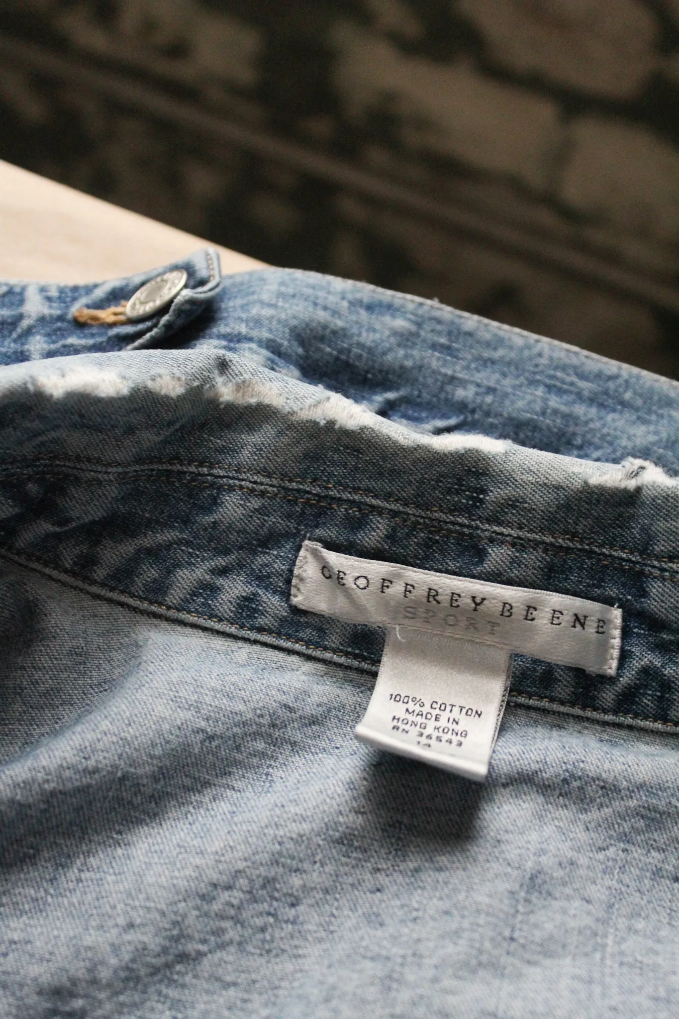 distressed denim jacket 1919 Vintage