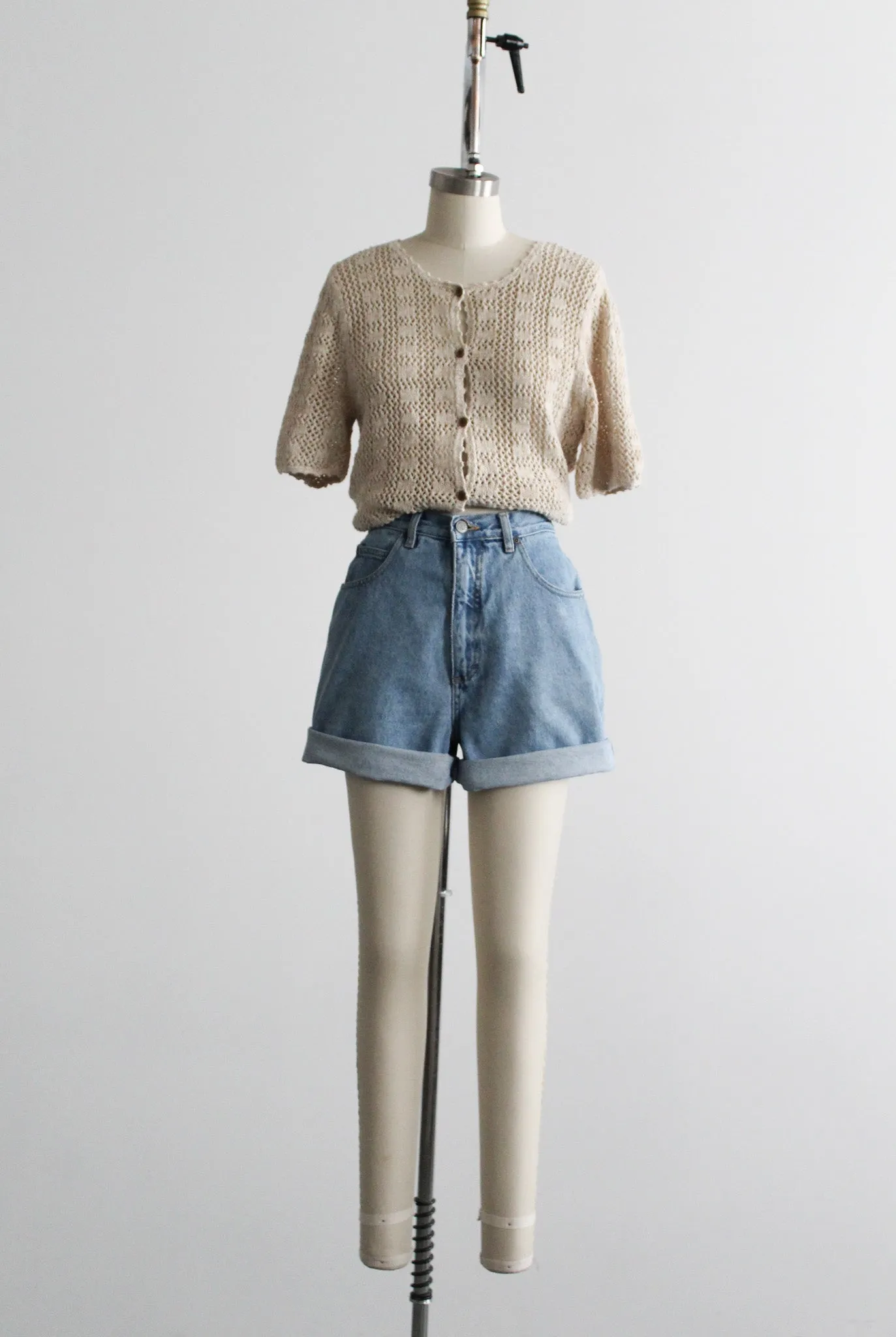 distressed denim shorts 1919 Vintage
