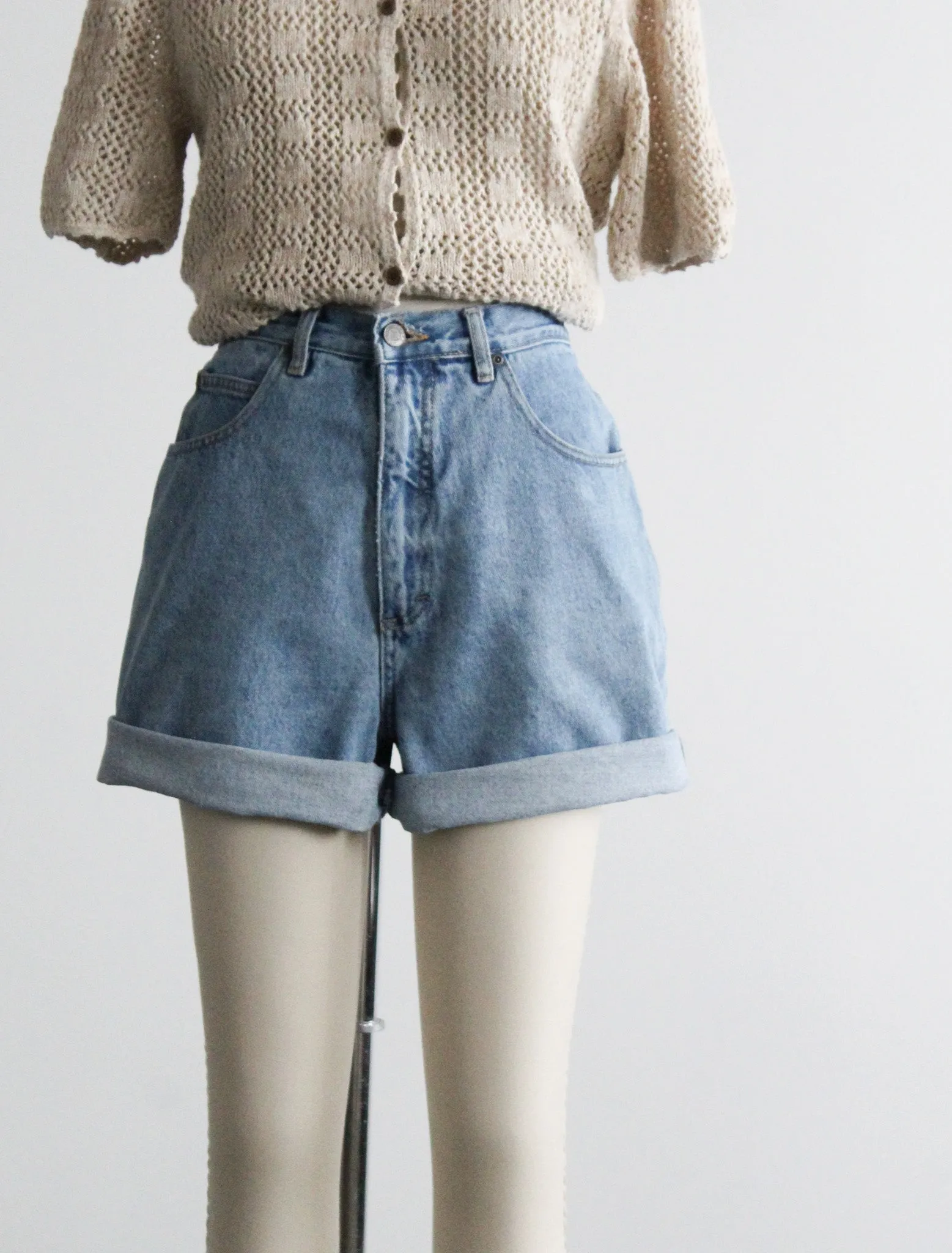 distressed denim shorts 1919 Vintage